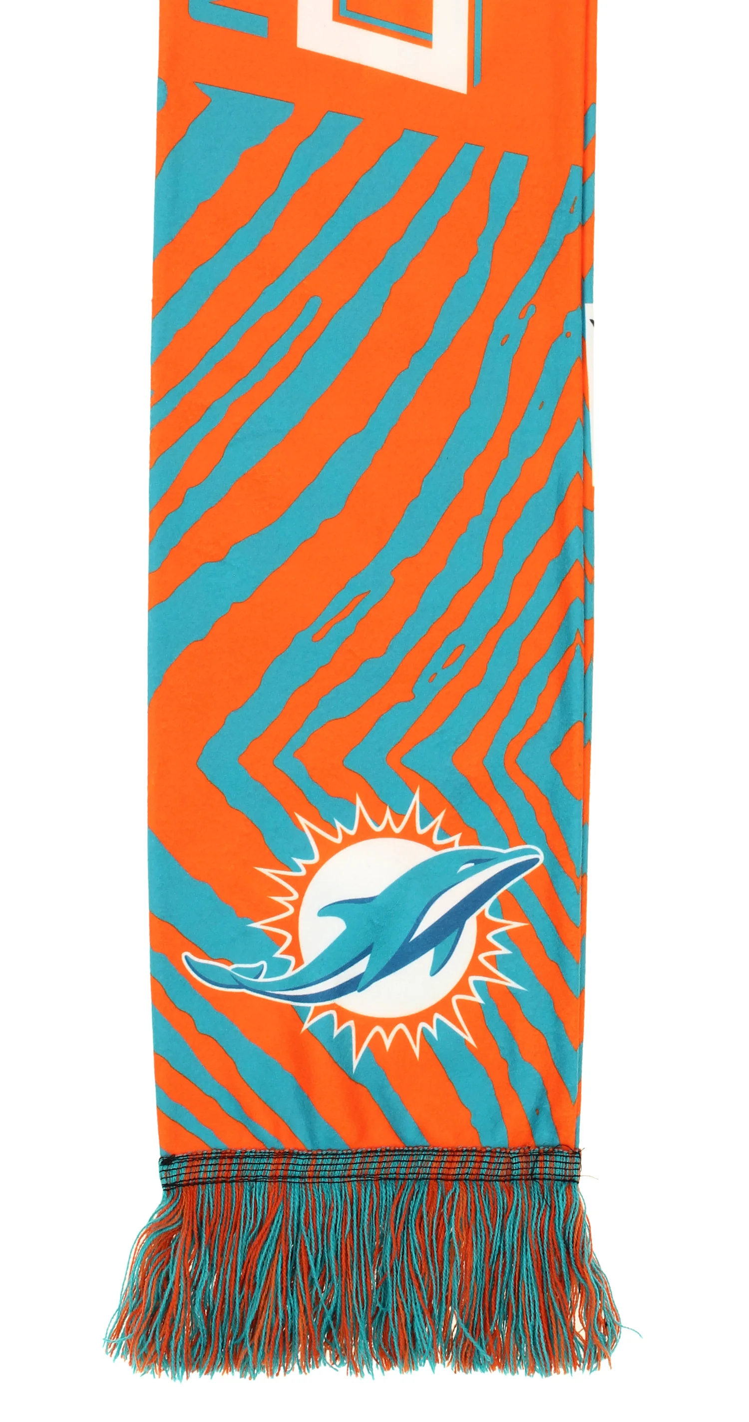 FOCO X Zubaz NFL Collab 3 Pack Glove Scarf & Hat Outdoor Winter Set, Miami Dolphins - Image 2