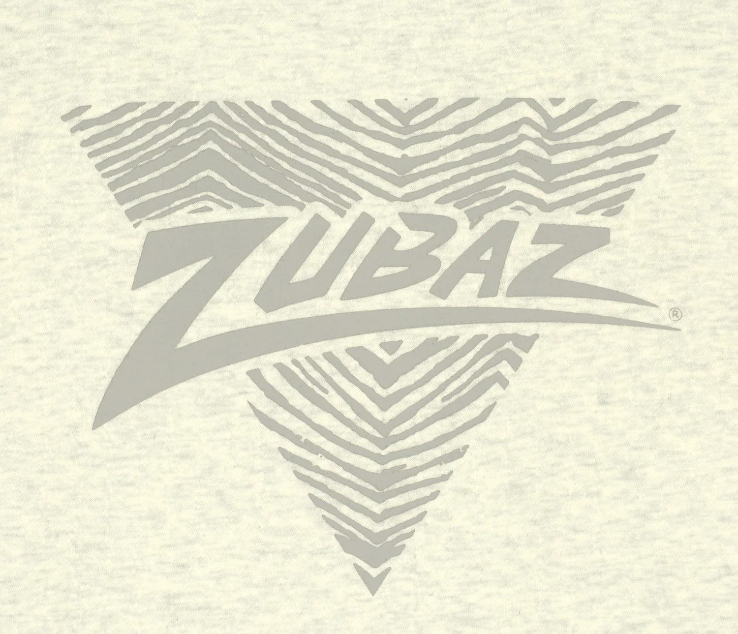 ZUBAZ 88 HEATHER GRAY OVERSIZED CREW SWEATSHIRT W/ GRAY ZEBRA GRAPHIC - Image 2