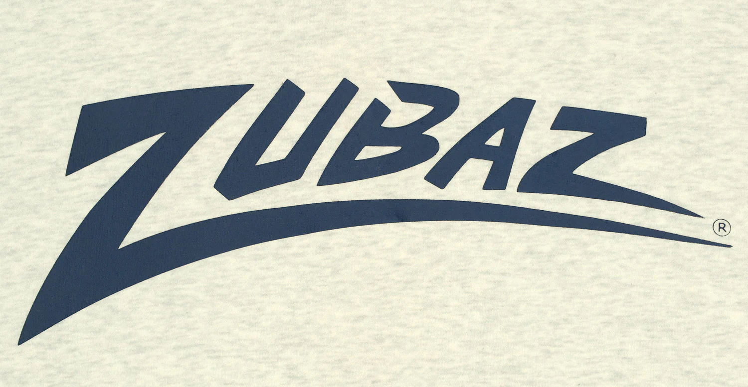 Zubaz 88 Men's Heather Gray Batwing Hoodie - NAVY/LIGHT BLUE ZEBRA - Image 2