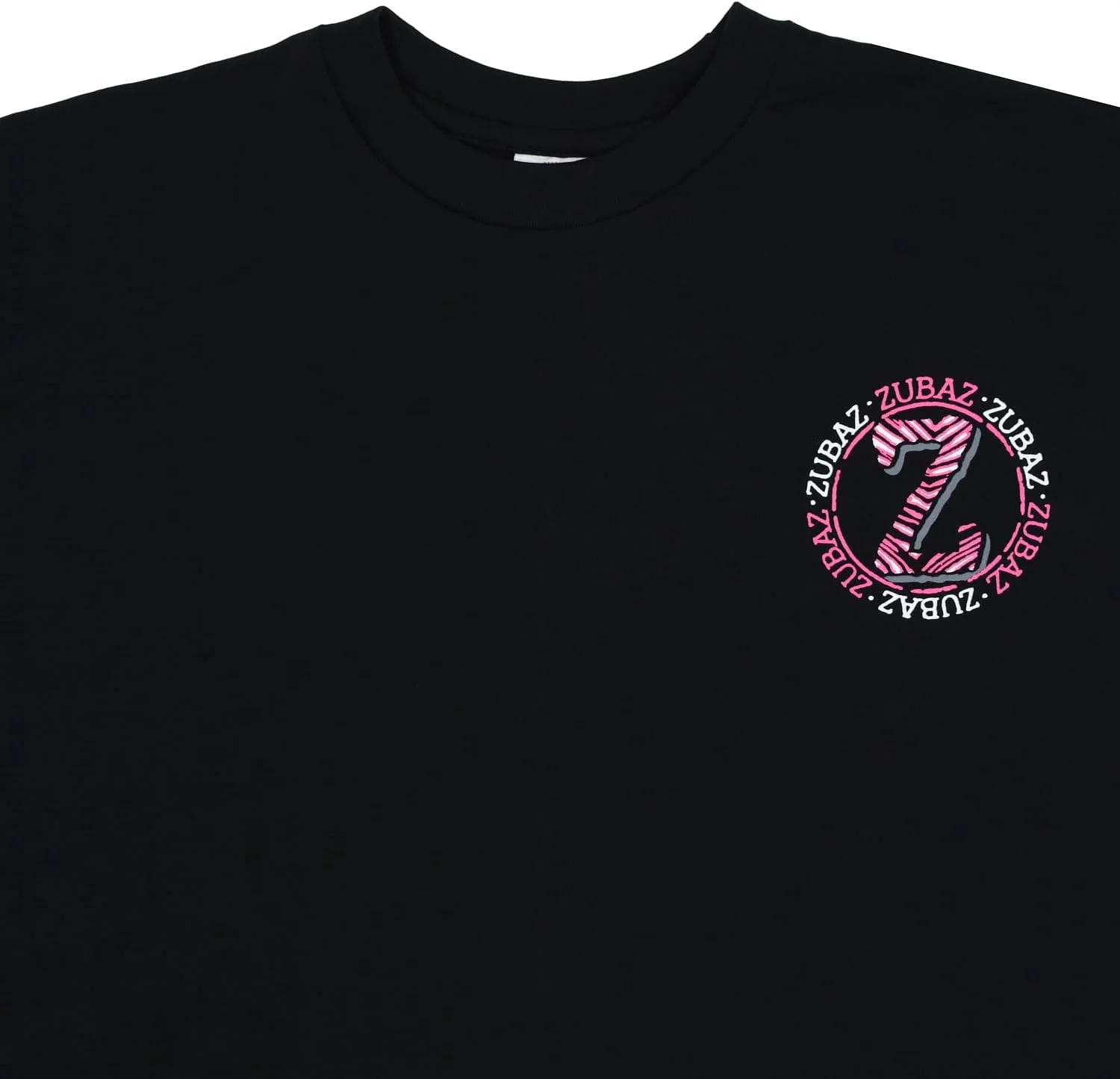 Zubaz 88 Men's Oversized Short Sleeve T-Shirt - BLACK/PINK ZEBRA - Image 3