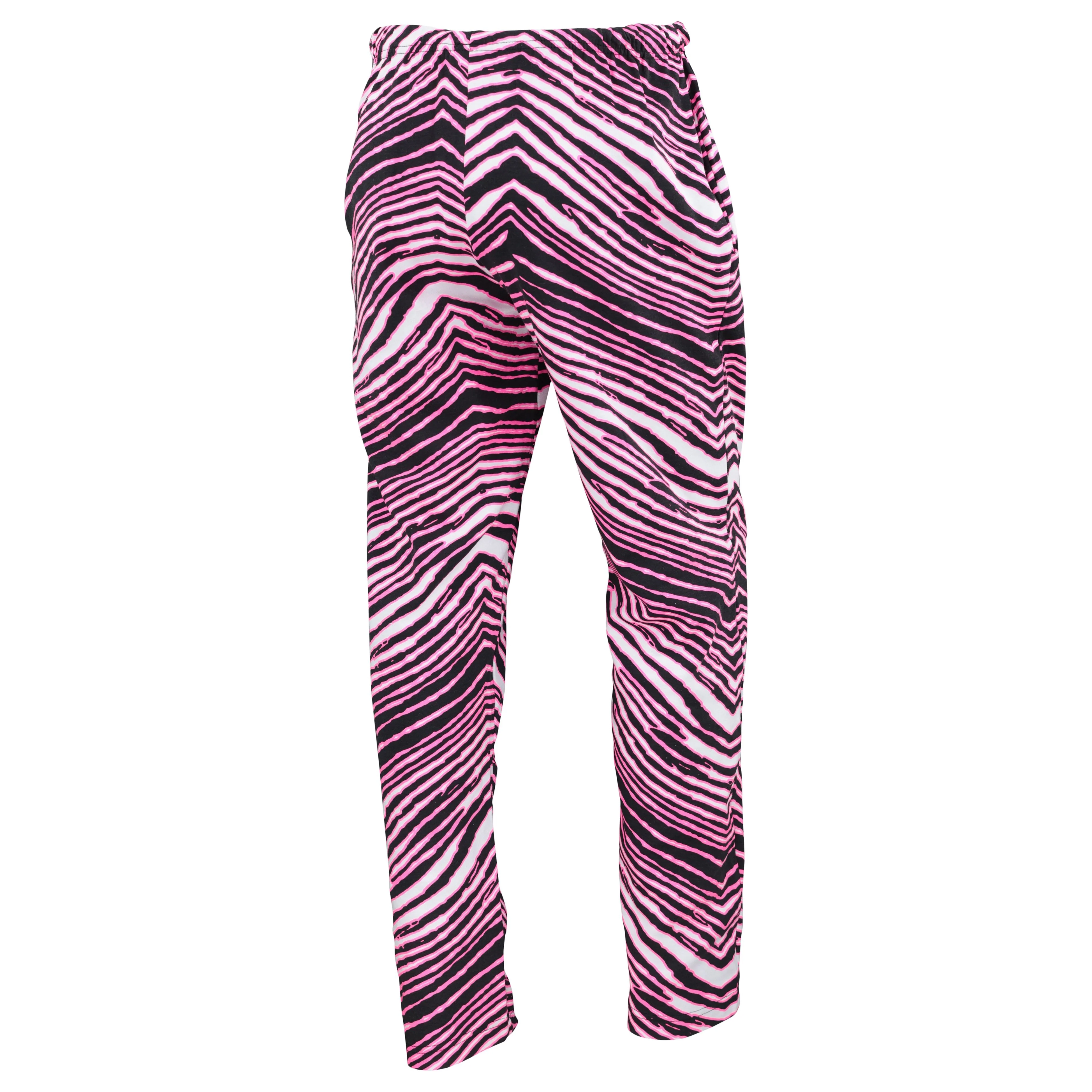 Zubaz 88 Men's The Original Pants - BLACK/PINK ZEBRA - Image 2