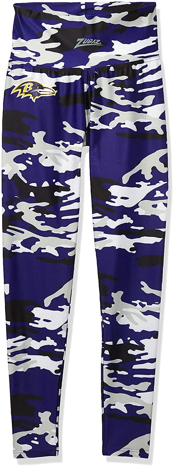 Zubaz Baltimore Ravens NFL Women's Camo Print Legging, Purple - Image 6