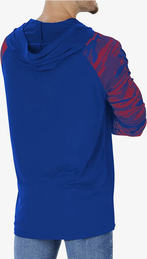 Zubaz Buffalo Bills NFL Men's Lightweight Hoodie with Team Camo Sleeves - Image 2