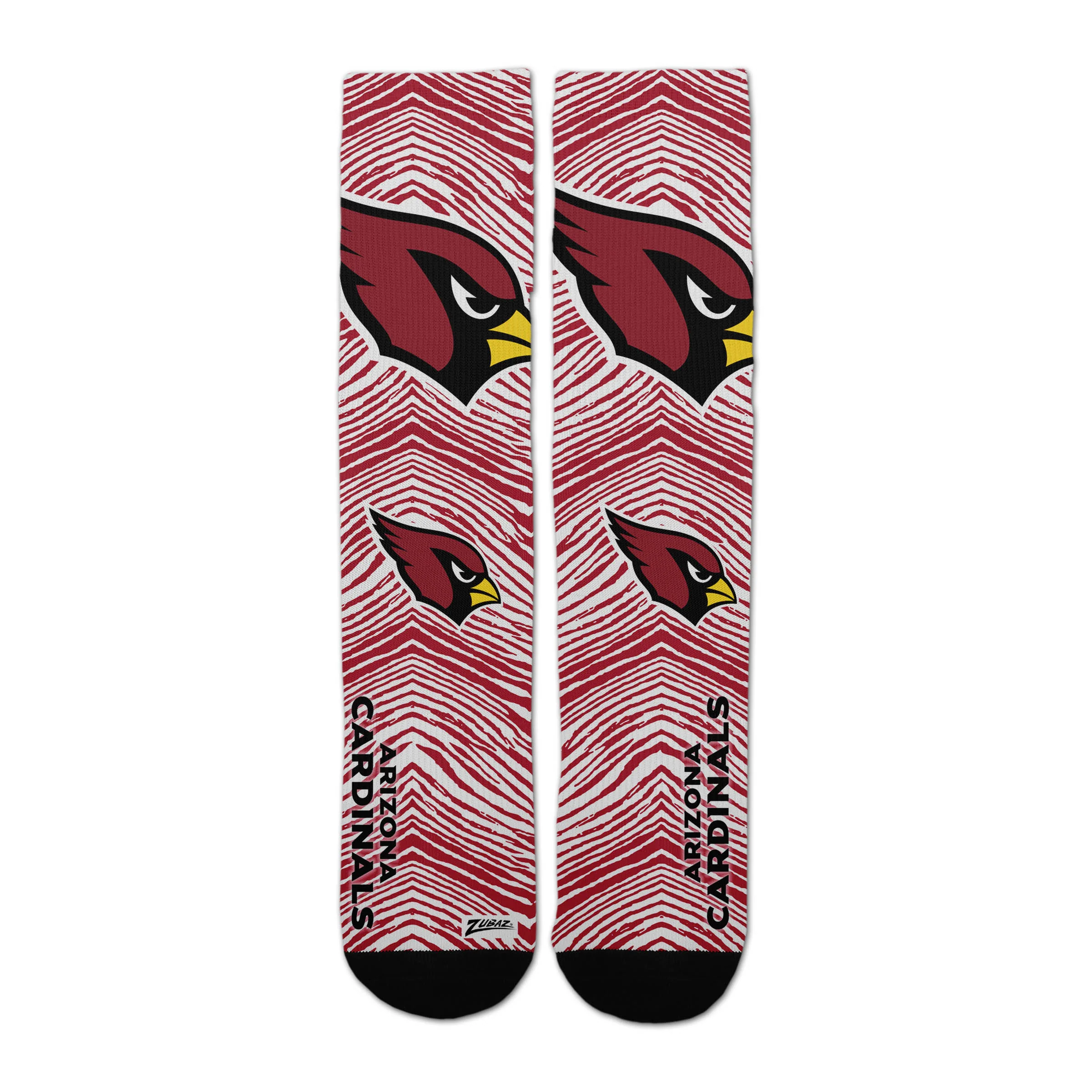 Zubaz By For Bare Feet NFL Zubified Adult and Youth Dress Socks, Arizona Cardinals, One Size - Image 3