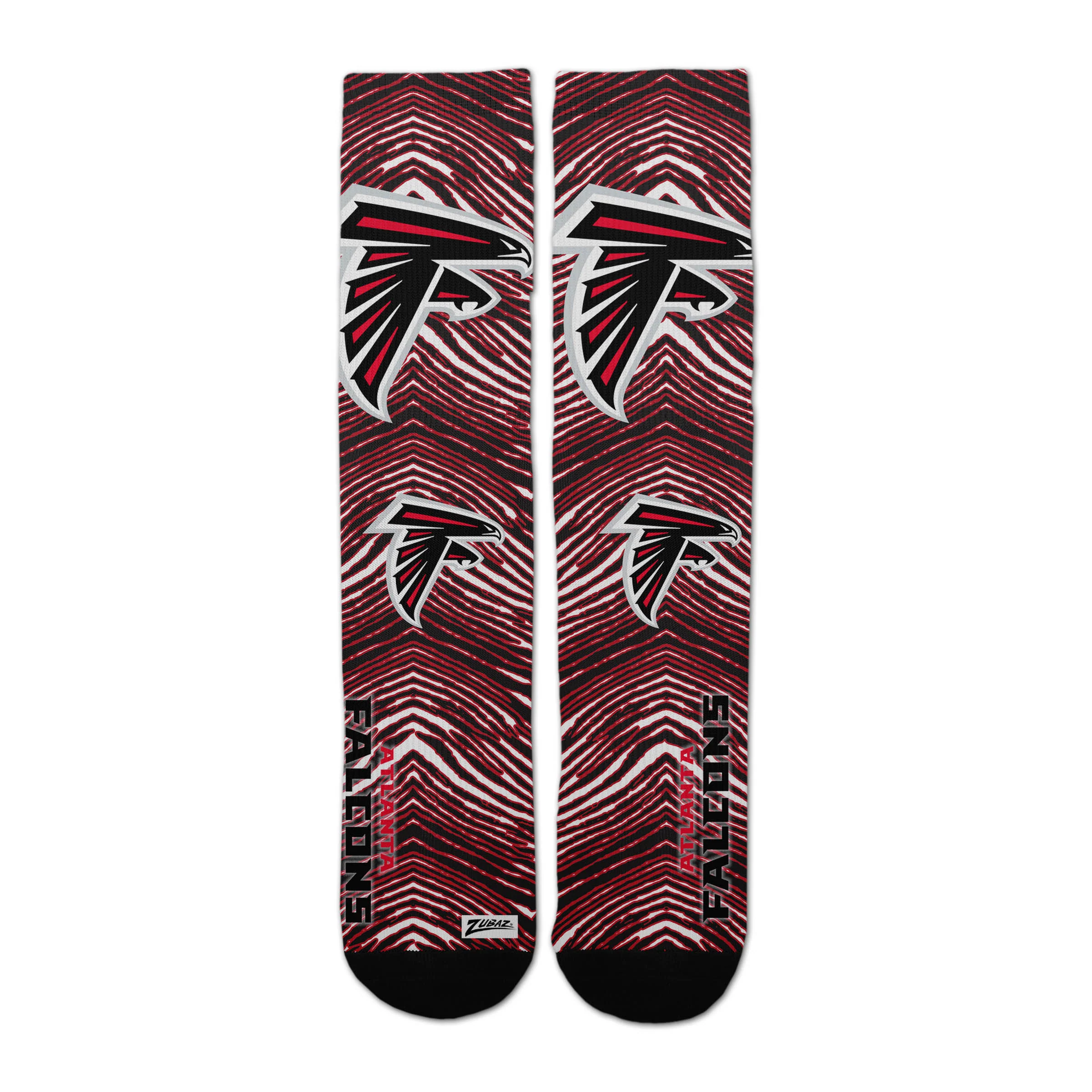 Zubaz By For Bare Feet NFL Zubified Adult and Youth Dress Socks, Atlanta Falcons, Large - Image 3