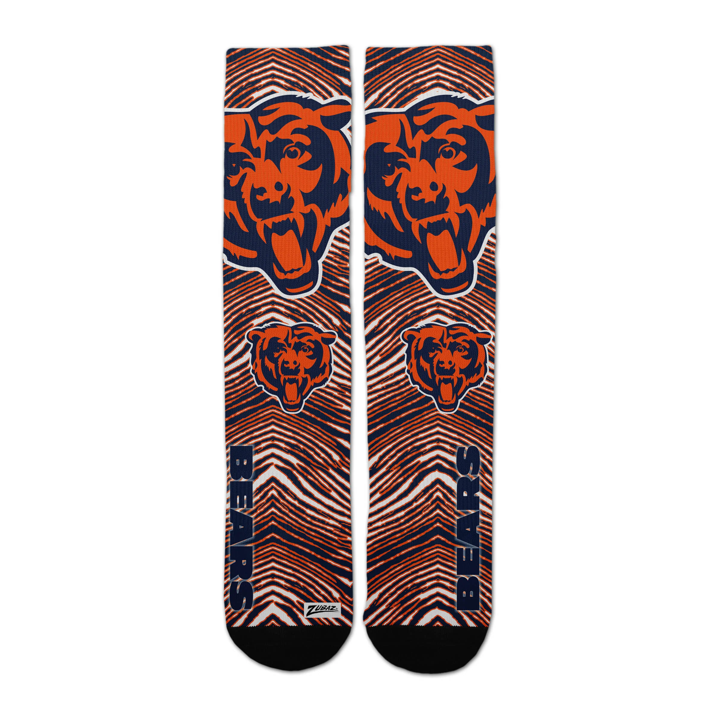 Zubaz By For Bare Feet NFL Zubified Adult and Youth Dress Socks, Chicago Bears, One Size - Image 3