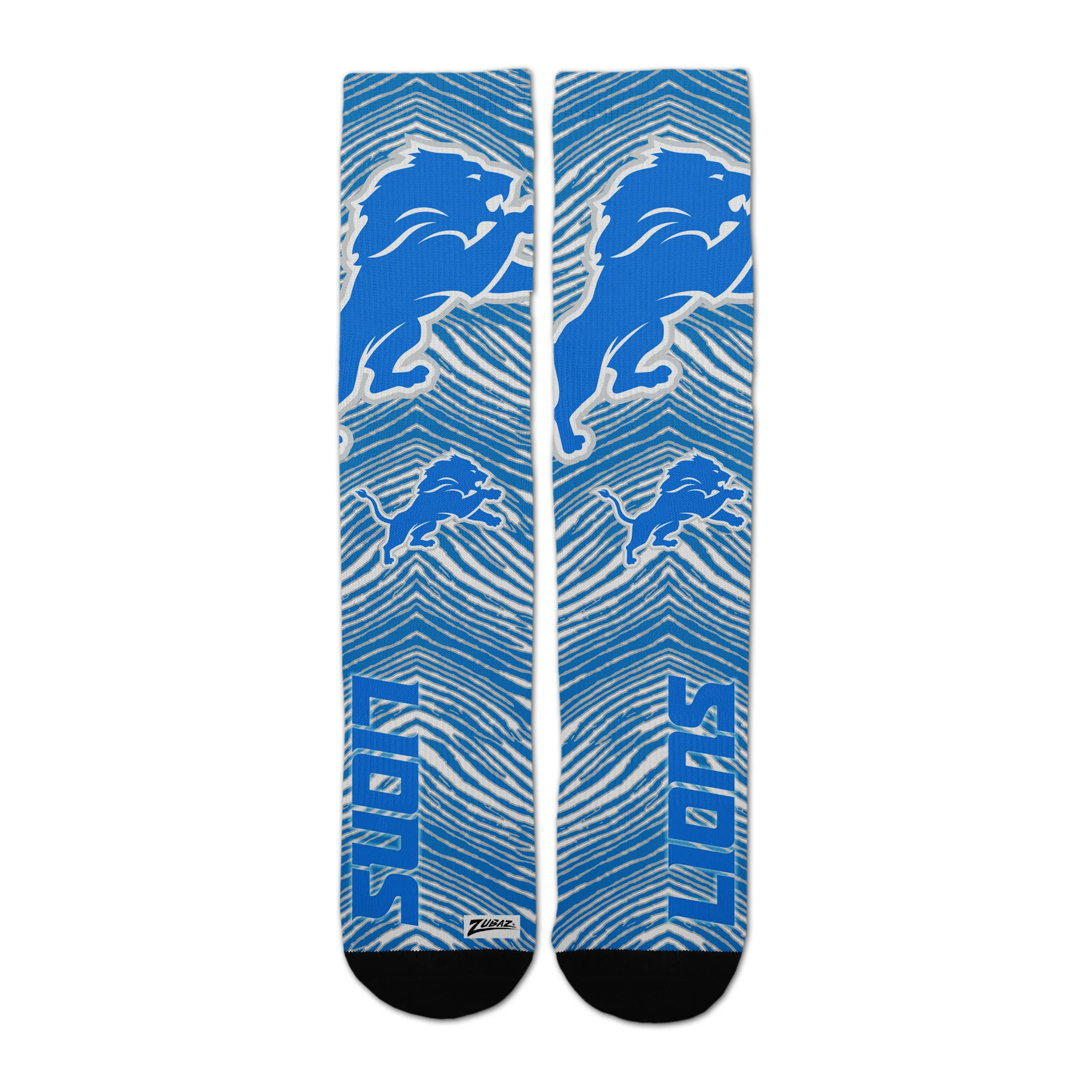 Zubaz By For Bare Feet NFL Zubified Adult and Youth Dress Socks, Detroit Lions, One Size - Image 3