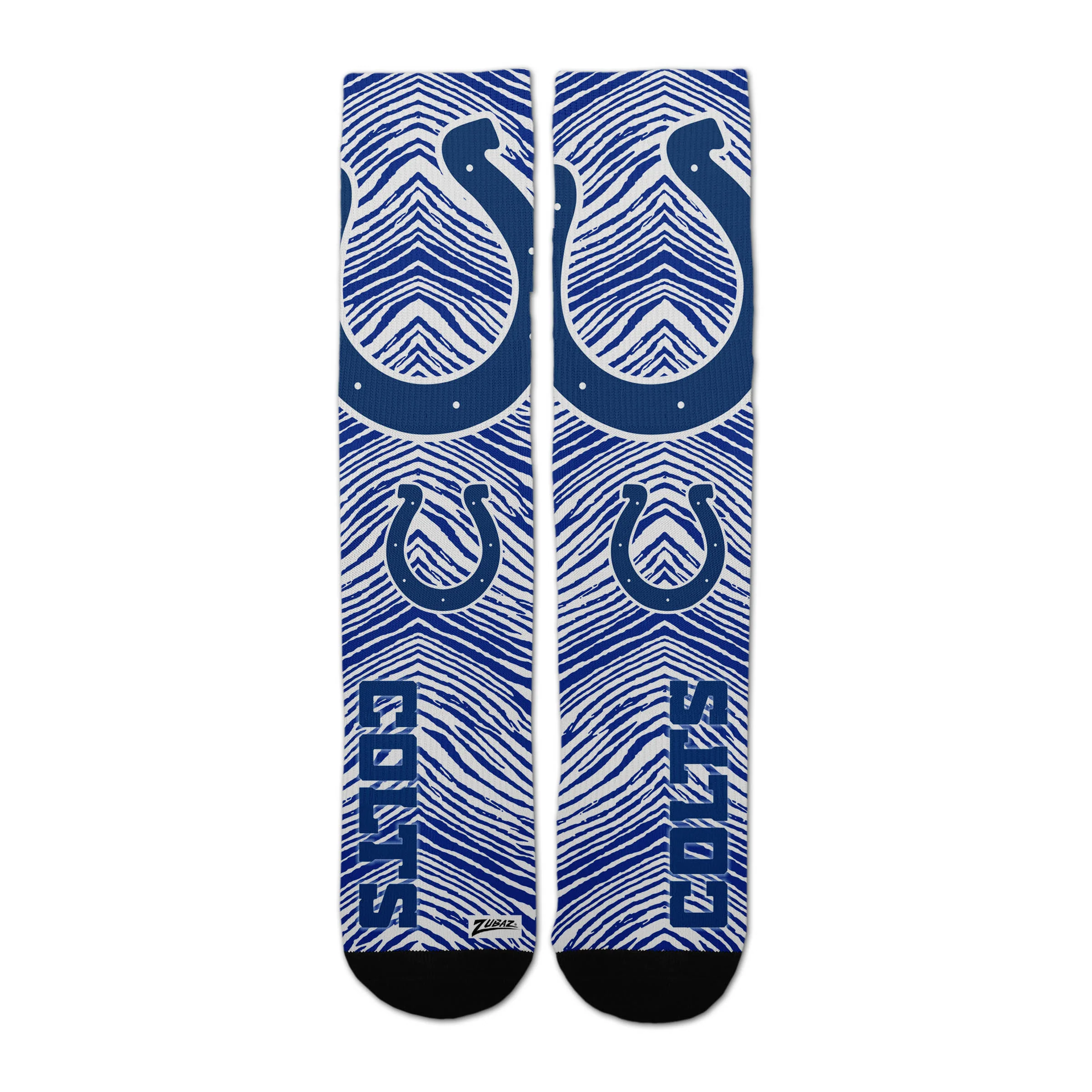 Zubaz By For Bare Feet NFL Zubified Adult and Youth Dress Socks, Indianapolis Colts, Large - Image 3
