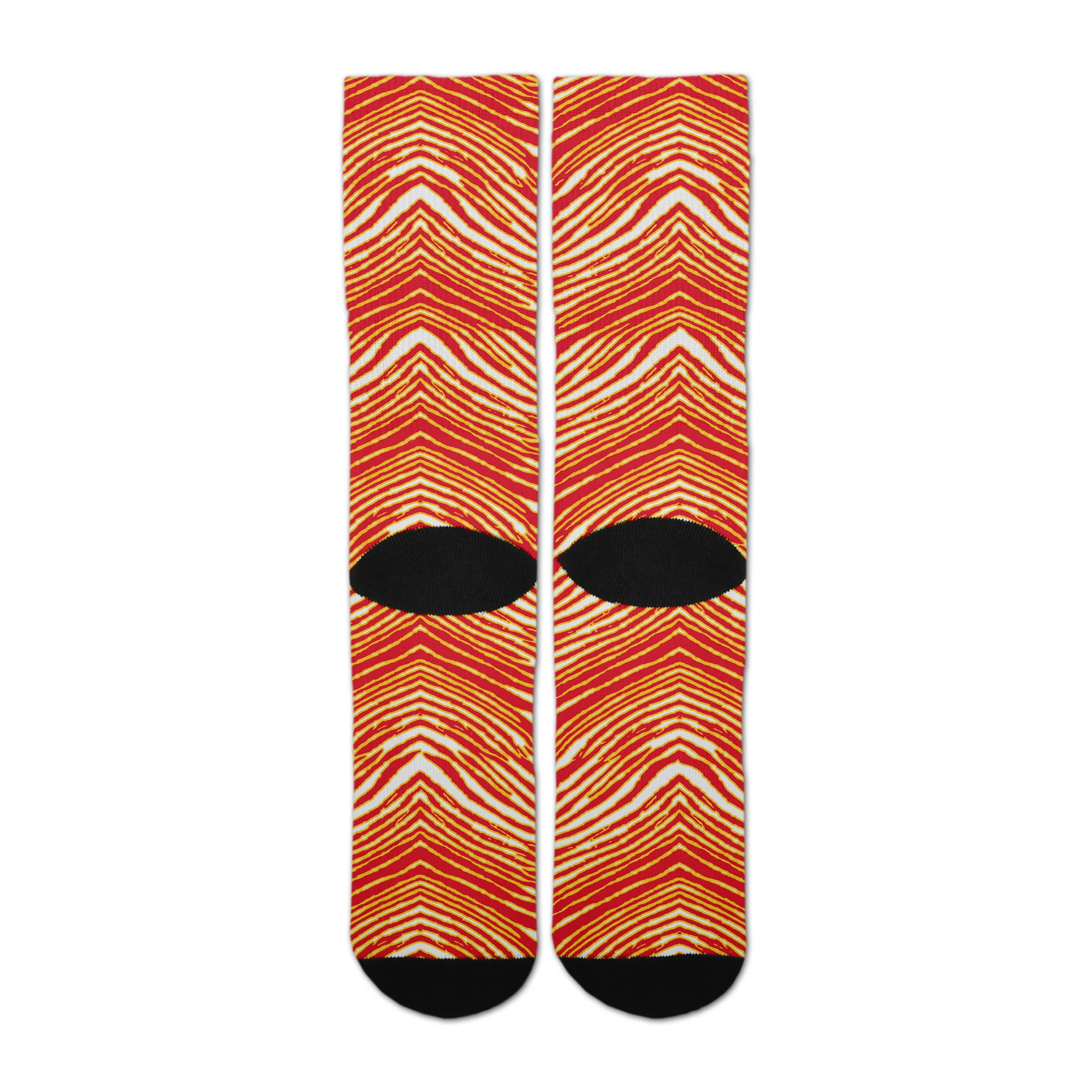 Zubaz By For Bare Feet NFL Zubified Adult and Youth Dress Socks, Kansas City Chiefs, Large - Image 4