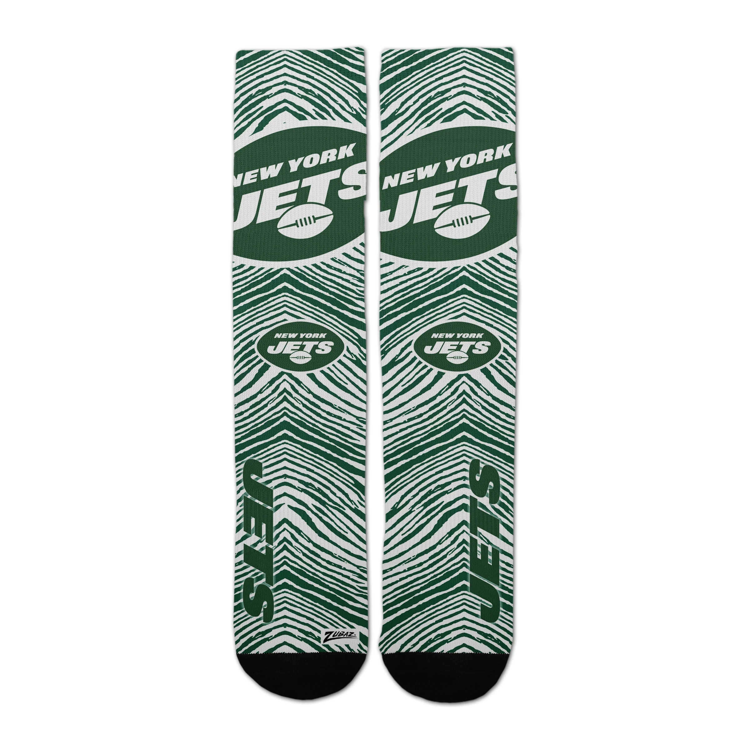 Zubaz By For Bare Feet NFL Zubified Adult and Youth Dress Socks, New York Jets, One Size - Image 3