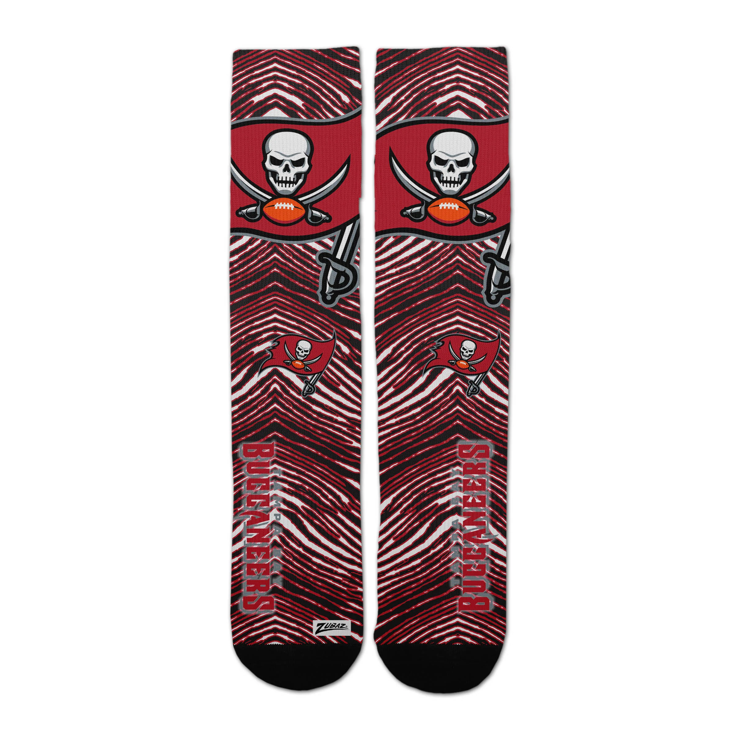 Zubaz By For Bare Feet NFL Zubified Adult and Youth Dress Socks, Tampa Bay Buccaneers, Large - Image 3