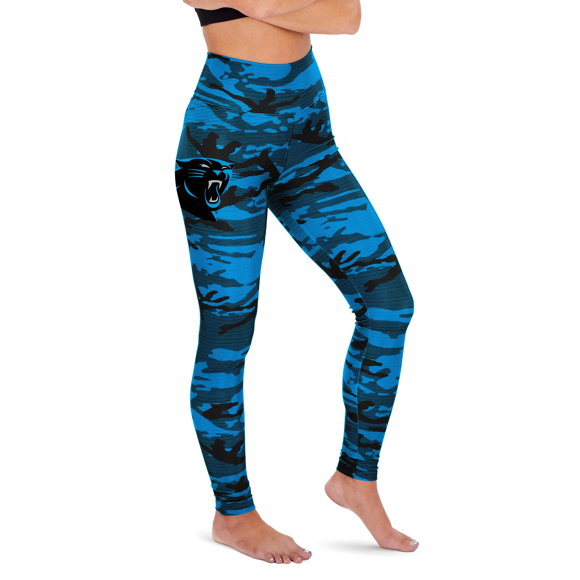 Zubaz Carolina Panthers NFL Women's Camo Lines Legging - Image 2