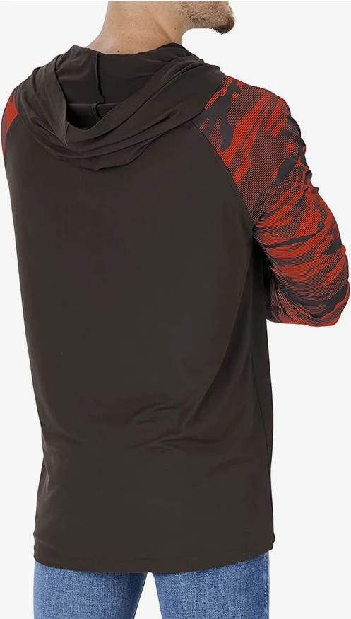 Zubaz Cleveland Browns NFL Men's Lightweight Hoodie with Team Camo Sleeves - Image 2
