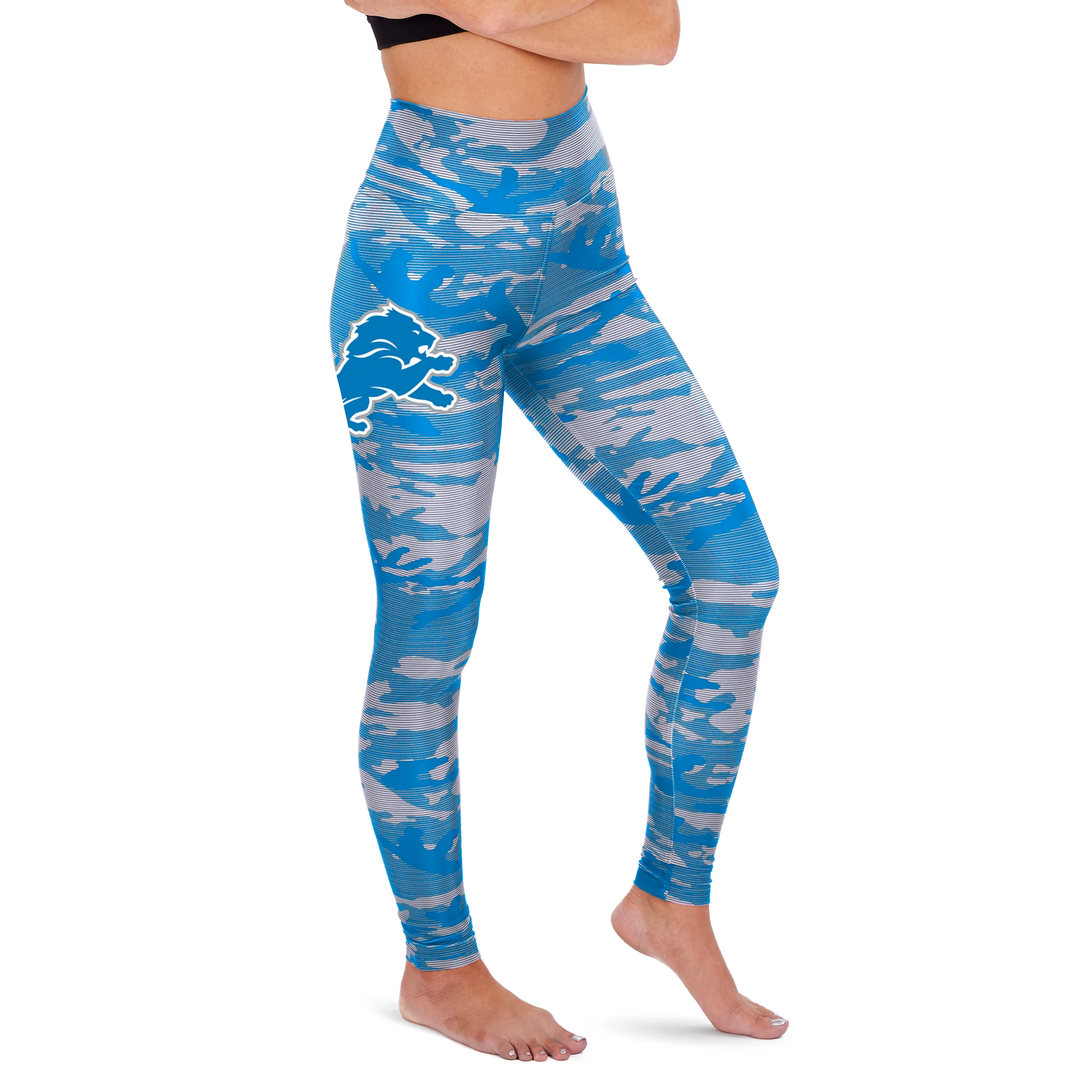Zubaz Detroit Lions NFL Women's Camo Lines Legging - Image 2