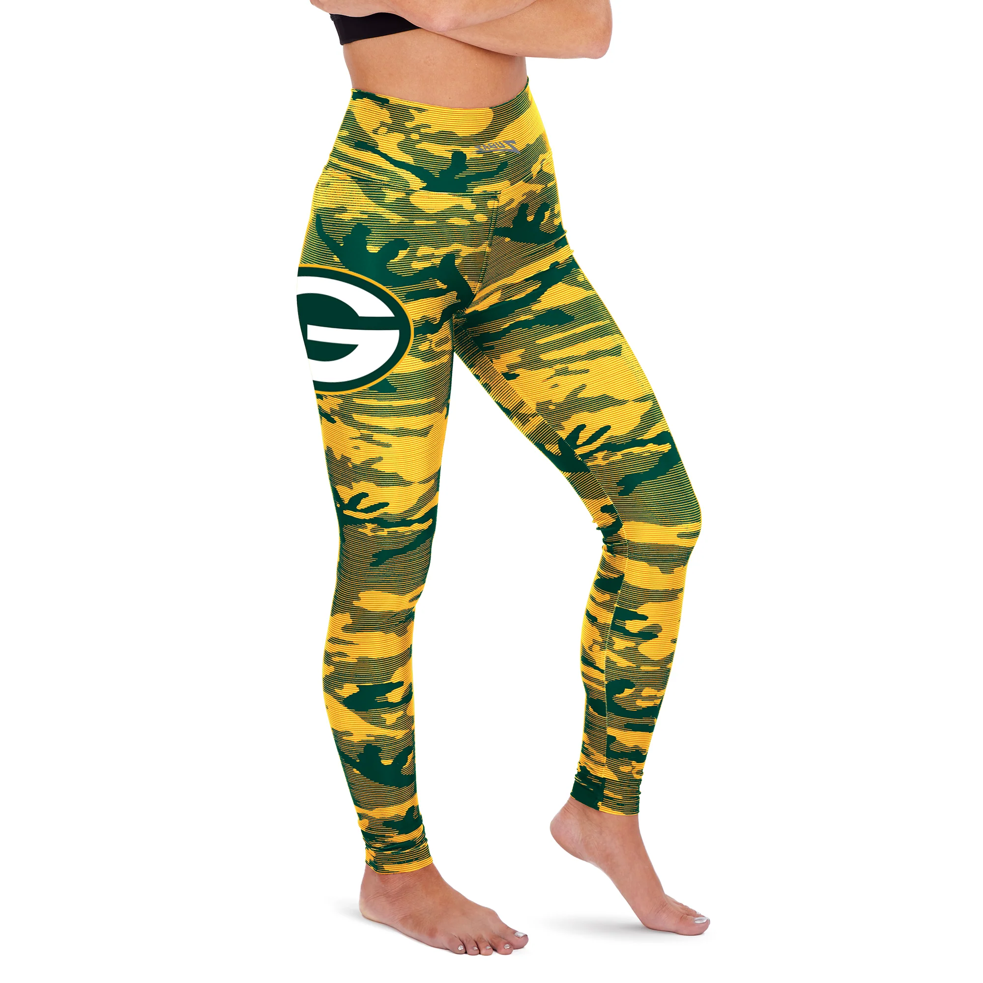 Zubaz Green Bay Packers NFL Women's Camo Lines Legging - Image 5