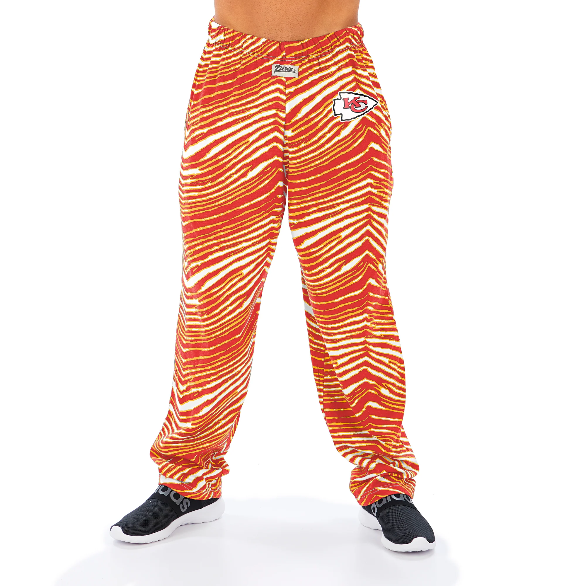 Zubaz Kansas City Chiefs NFL Men's Zebra Left Hip Logo Lounge Pant - Image 5