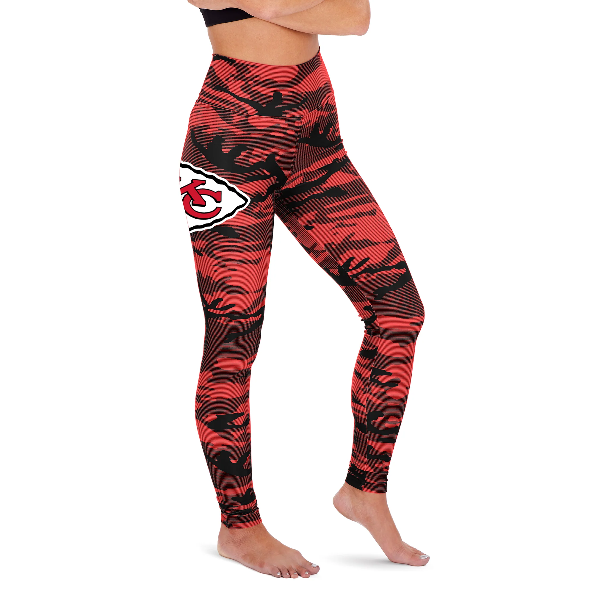 Zubaz Kansas City Chiefs NFL Women's Camo Lines Legging - Image 5