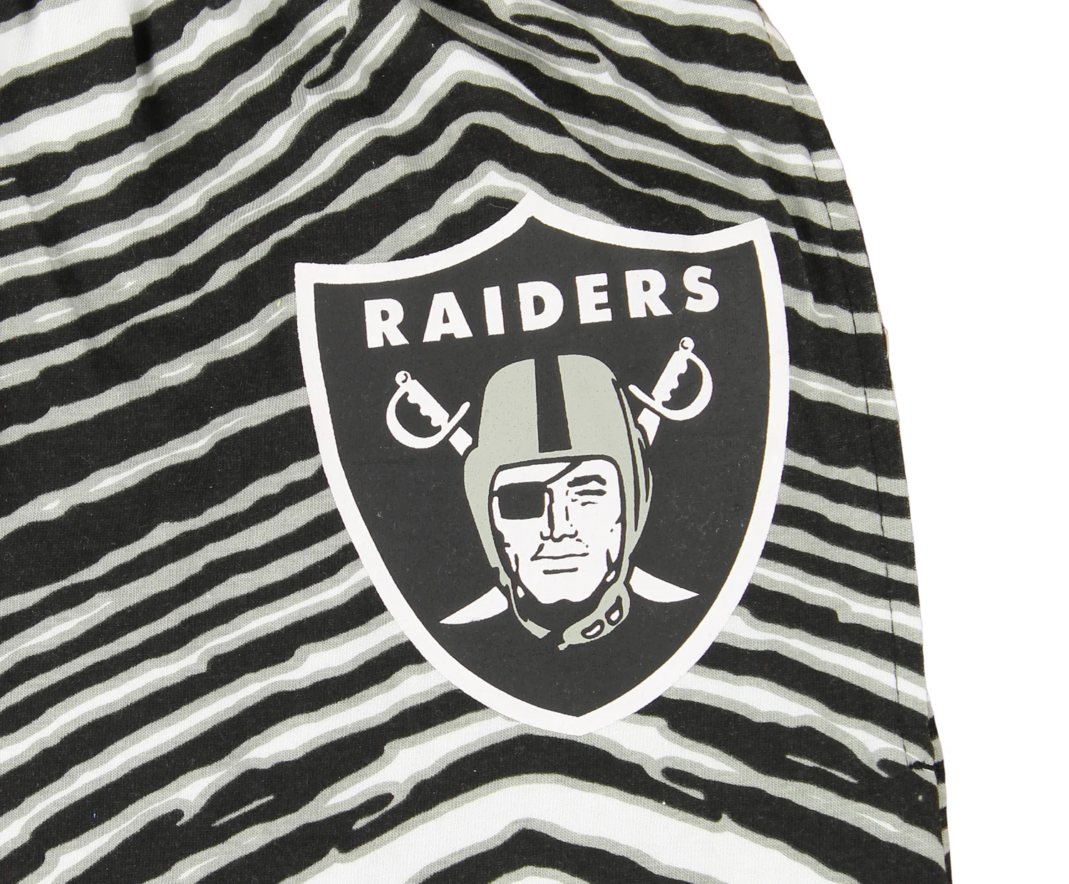 Zubaz Las Vegas Raiders NFL Men's Zebra Left Hip Logo Lounge Pant - Image 3