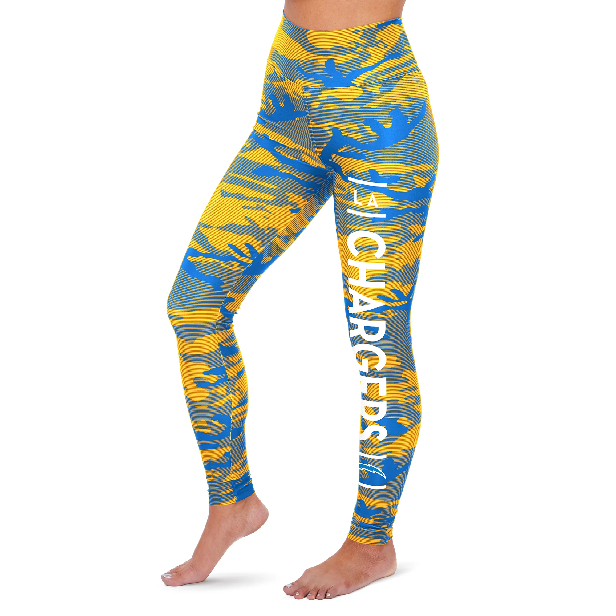Zubaz Los Angeles Charges NFL Women's NFL Marled Camo Lines Legging - Image 3