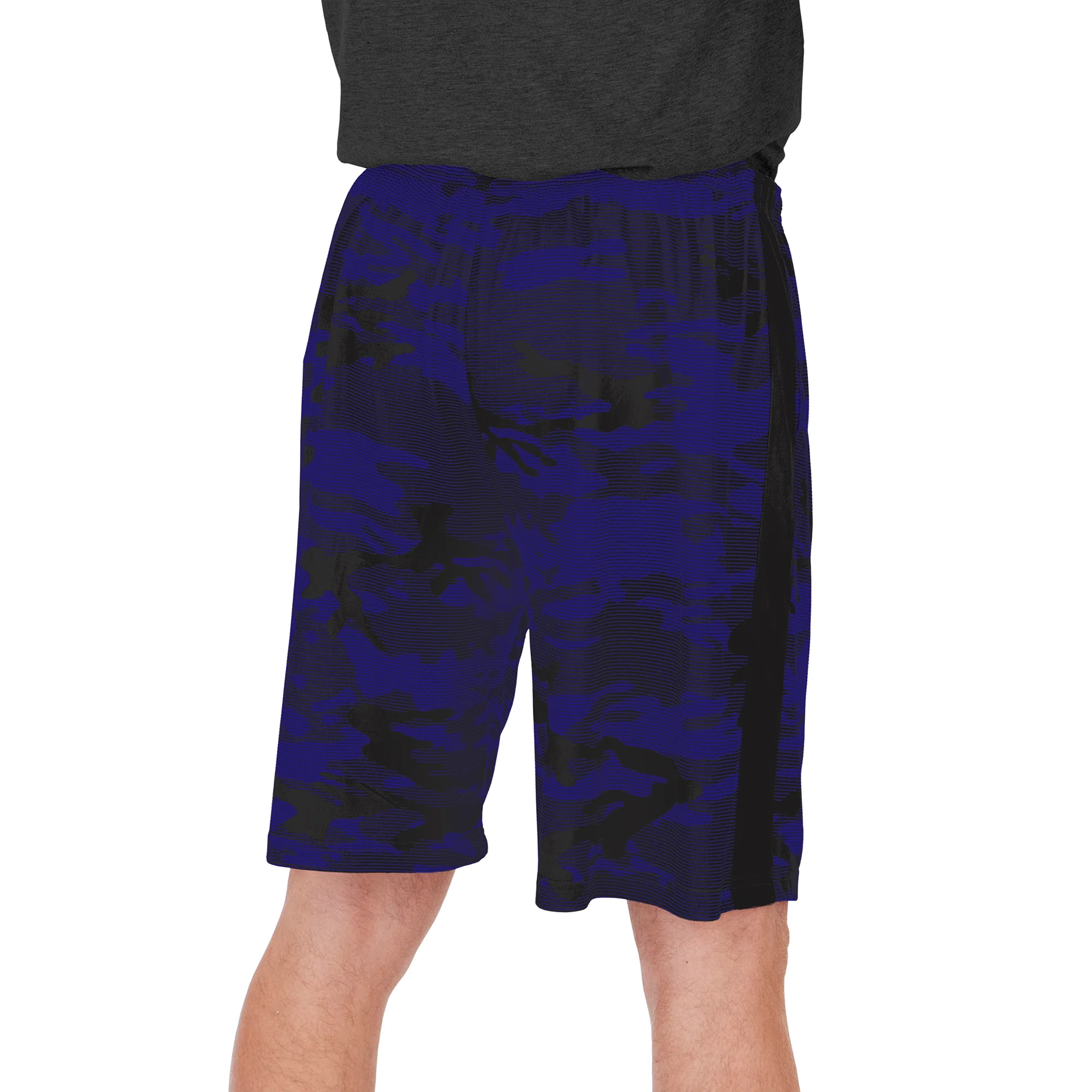 Zubaz Men's NFL Baltimore Ravens Lightweight Camo Lines Shorts with Logo - Image 3