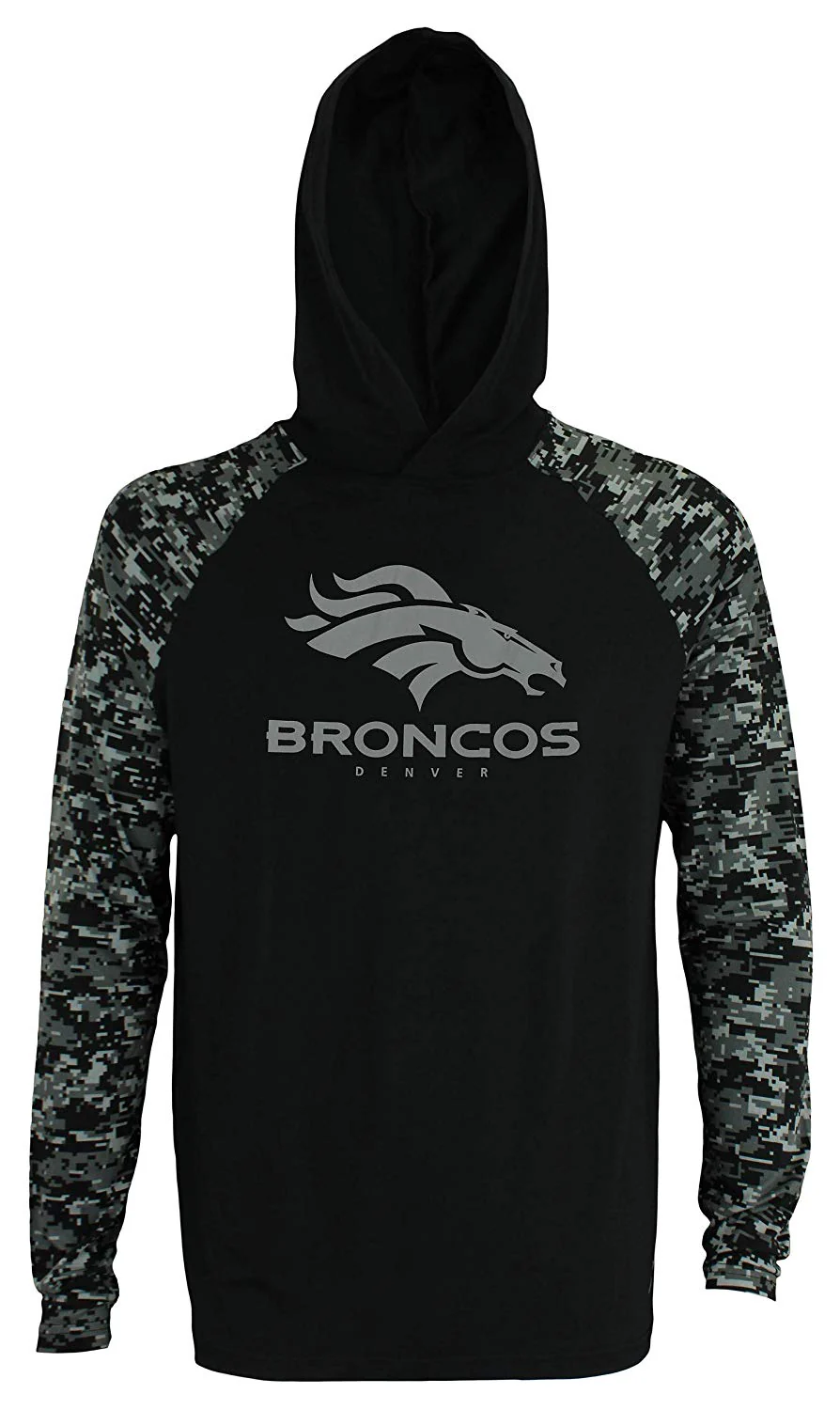 Zubaz Men's NFL Denver Broncos Solid Body Digital Camo Hoodie - Image 4
