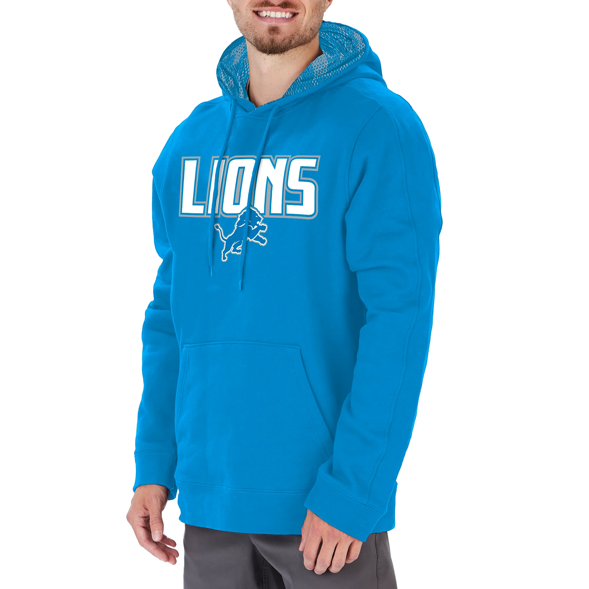 Zubaz Men's NFL Detroit Lions Viper Print Hoodie