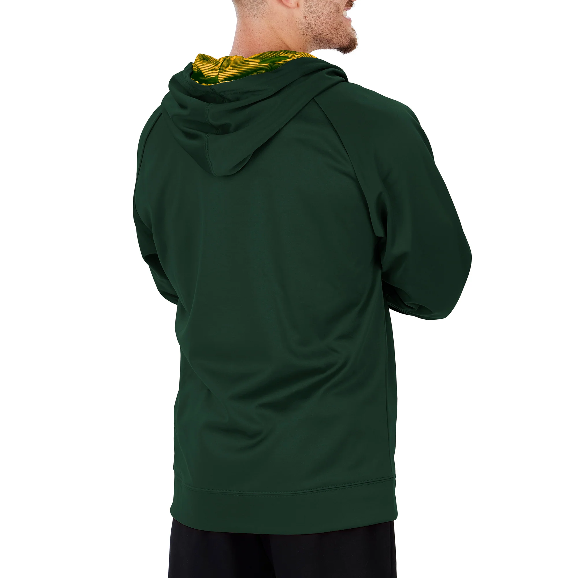 Zubaz Men's NFL Green Bay Packers Full Zip Camo Hoodie - Image 2
