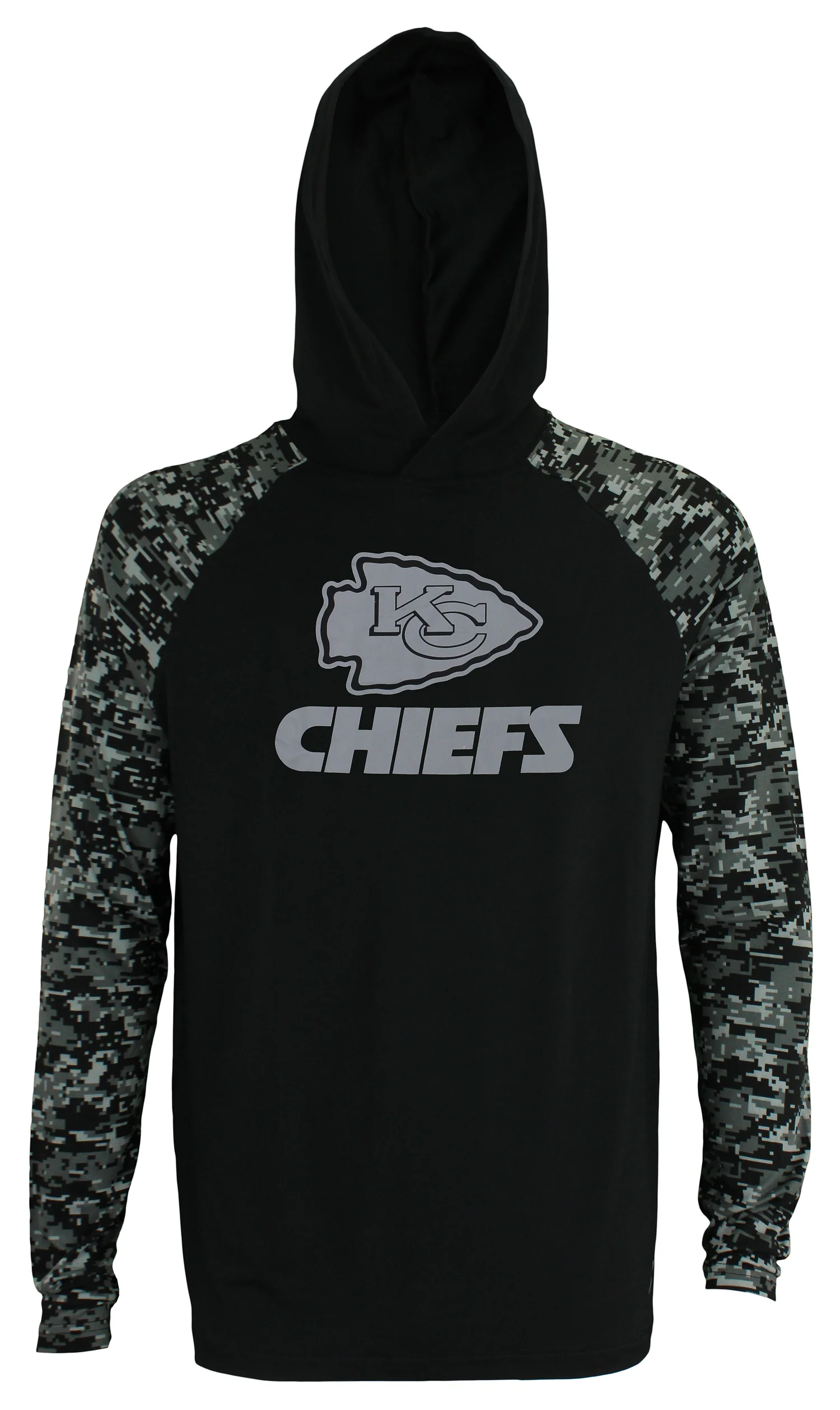 Zubaz Men's NFL Kansas City Chiefs Solid Body Digital Camo Hoodie - Image 3