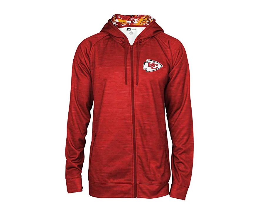 Zubaz Men's NFL Kansas City Chiefs Zip Up Hoodie With Camo Accents - Image 2
