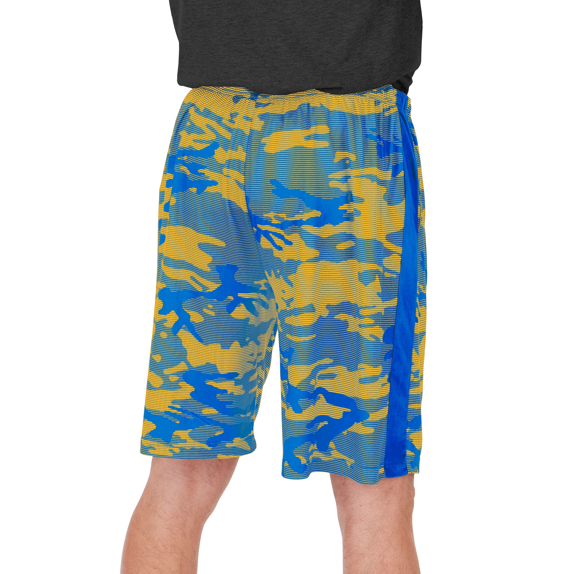 Zubaz Men's NFL Los Angeles Chargers Lightweight Camo Lines Shorts with Logo - Image 3