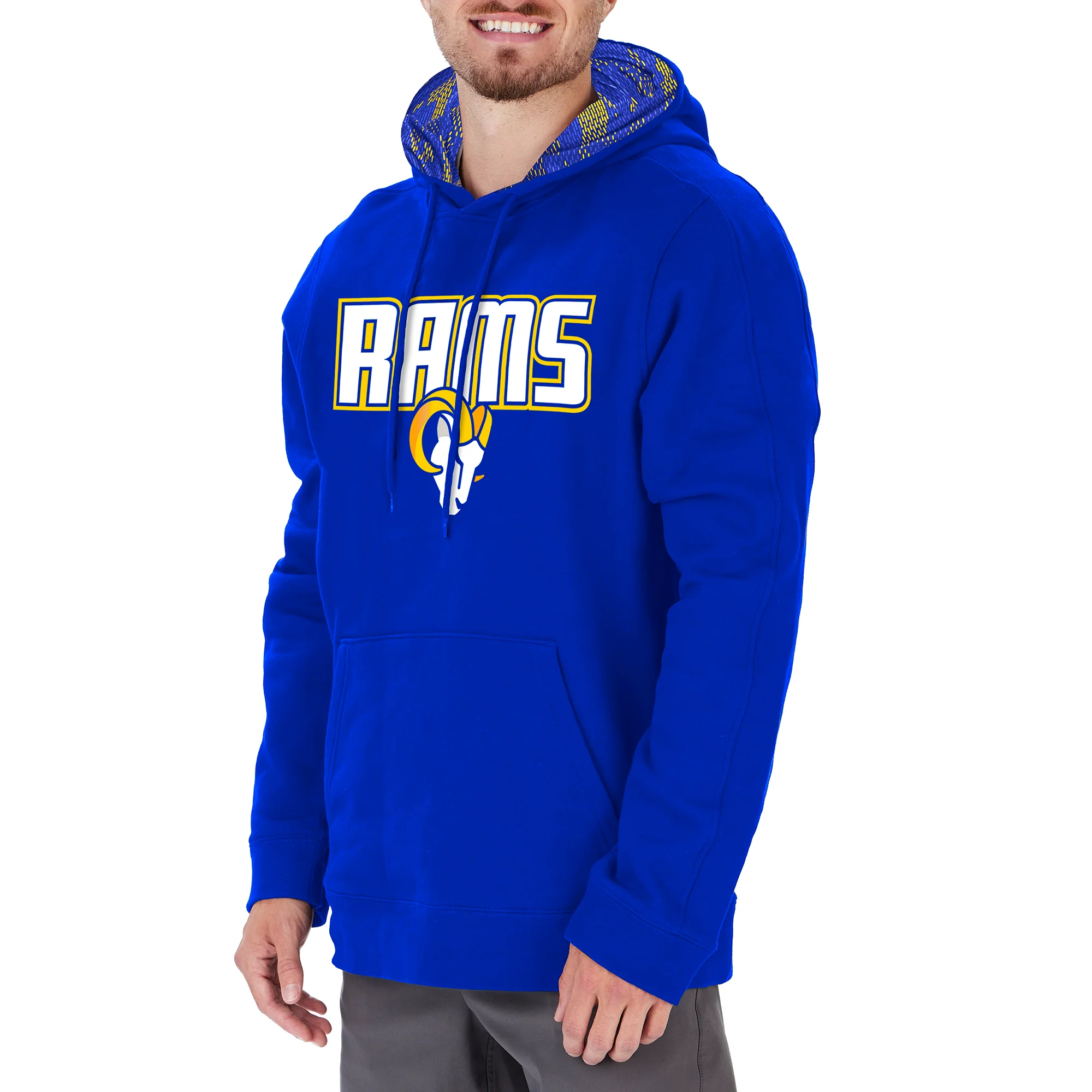 Zubaz Men's NFL Los Angeles Rams Viper Print Hoodie - Image 3