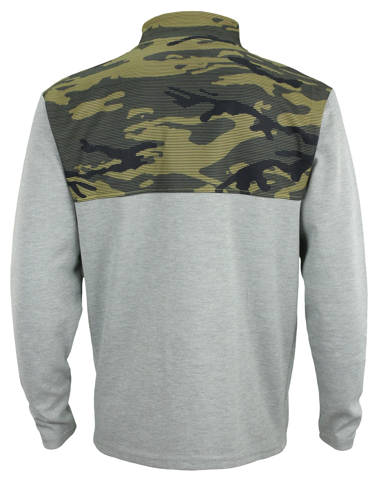 Zubaz Men's NFL New Orleans Saints 1/4 Zip Fleece Pullover with Camo Lines - Image 2
