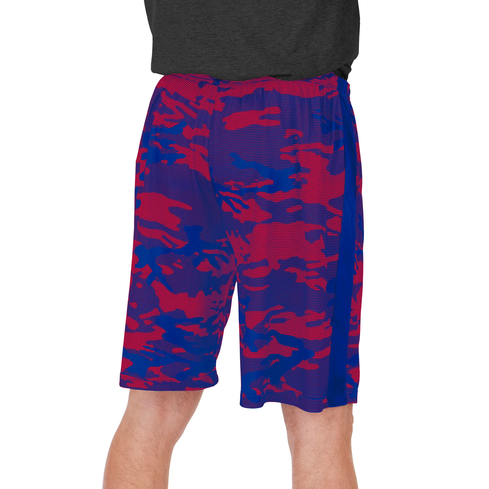 Zubaz Men's NFL New York Giants Lightweight Camo Lines Shorts with Logo - Image 3