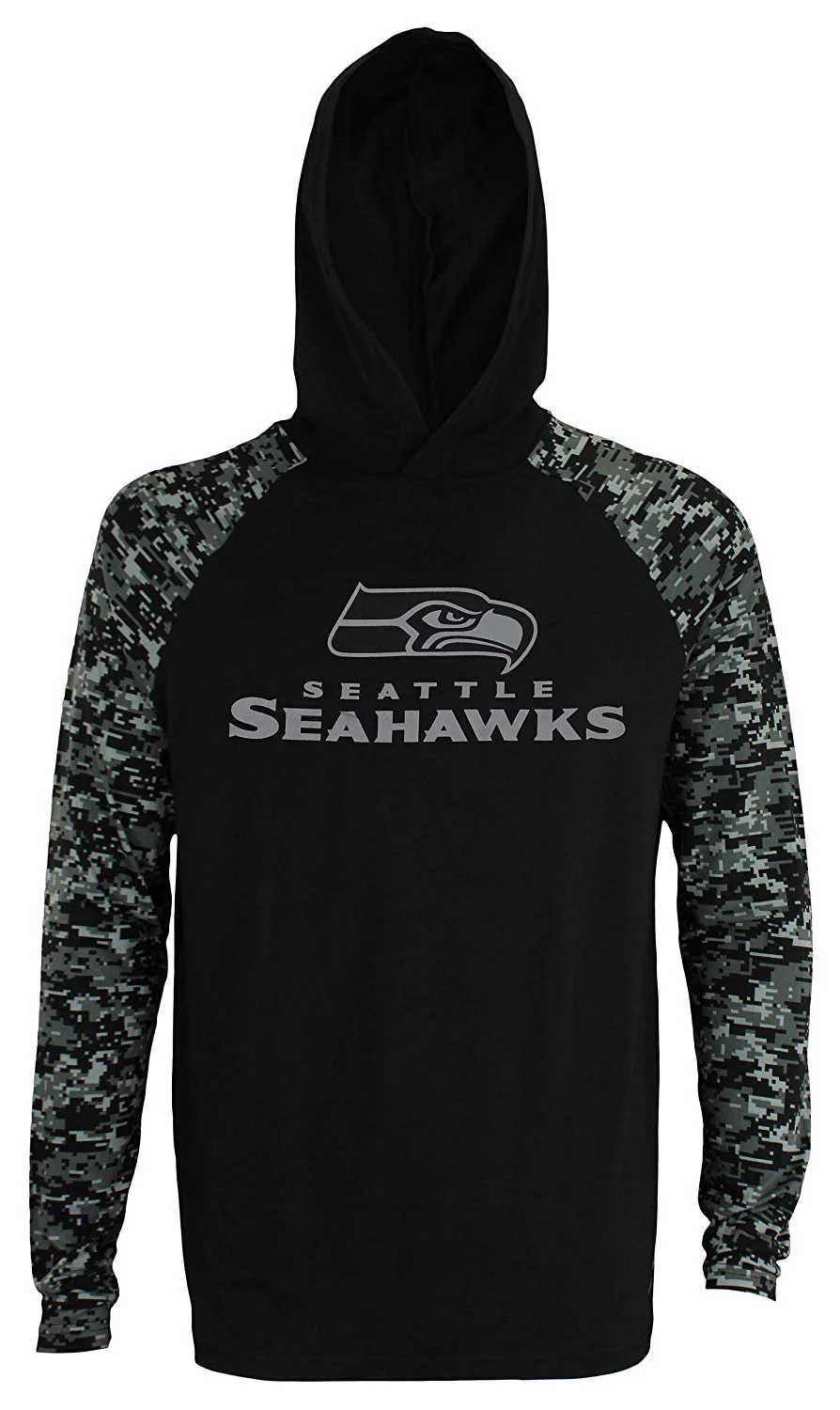 Zubaz Men's NFL Seattle Seahawks Solid Body Digital Camo Hoodie - Image 5