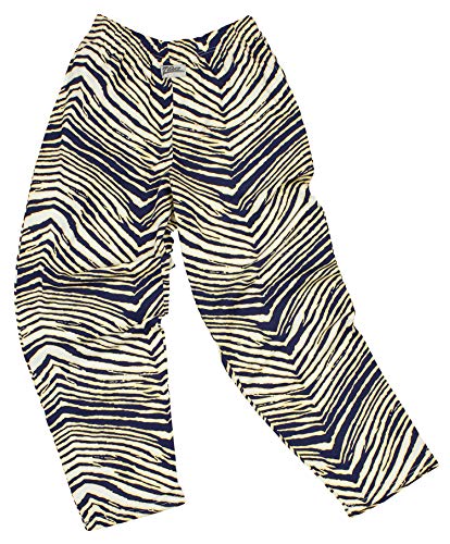 Zubaz Men's Zebra Striped Lounge Pants, Navy/White/Gold - Image 4