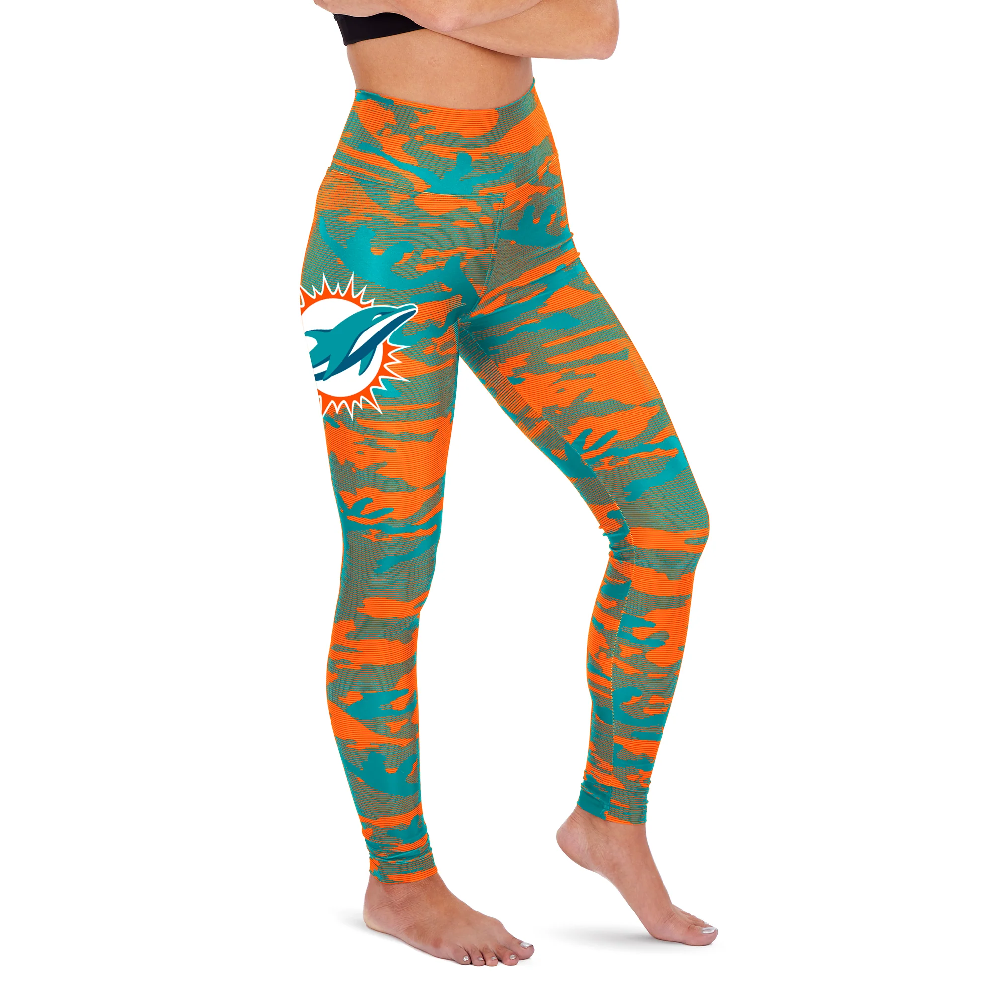 Zubaz Miami Dolphins NFL Women's Camo Lines Legging - Image 2