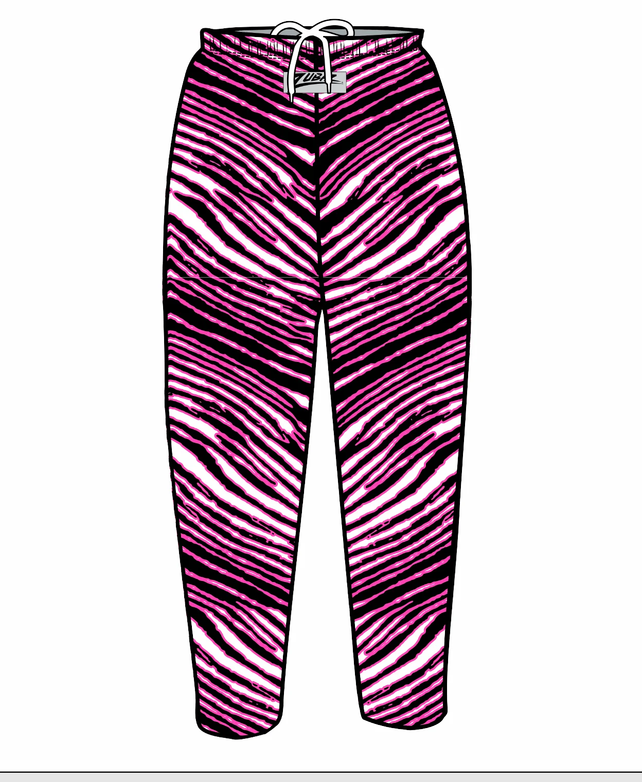 Zubaz Youth Unisex Z88 3 Color Zebra Pant, BLACK/FLUORESCENT PINK - Image 3