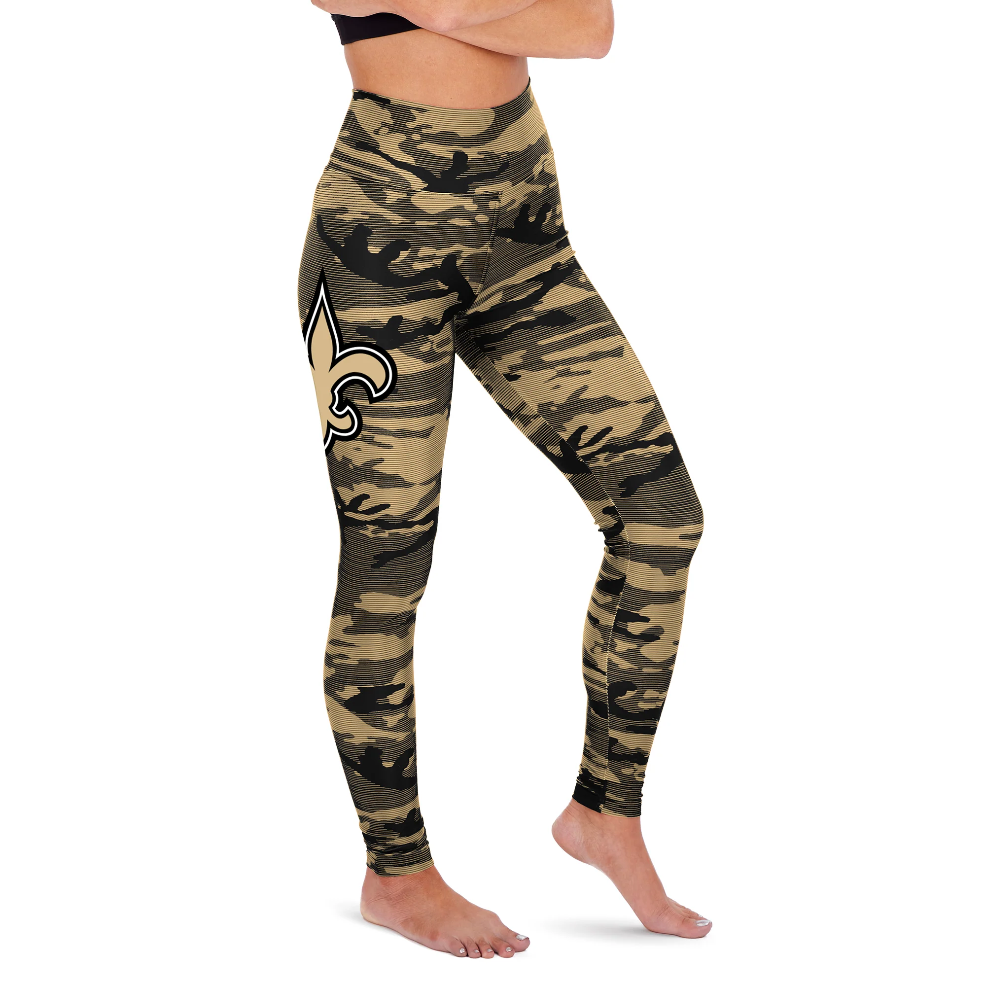 Zubaz New Orleans Saints NFL Women's Camo Lines Legging - Image 4