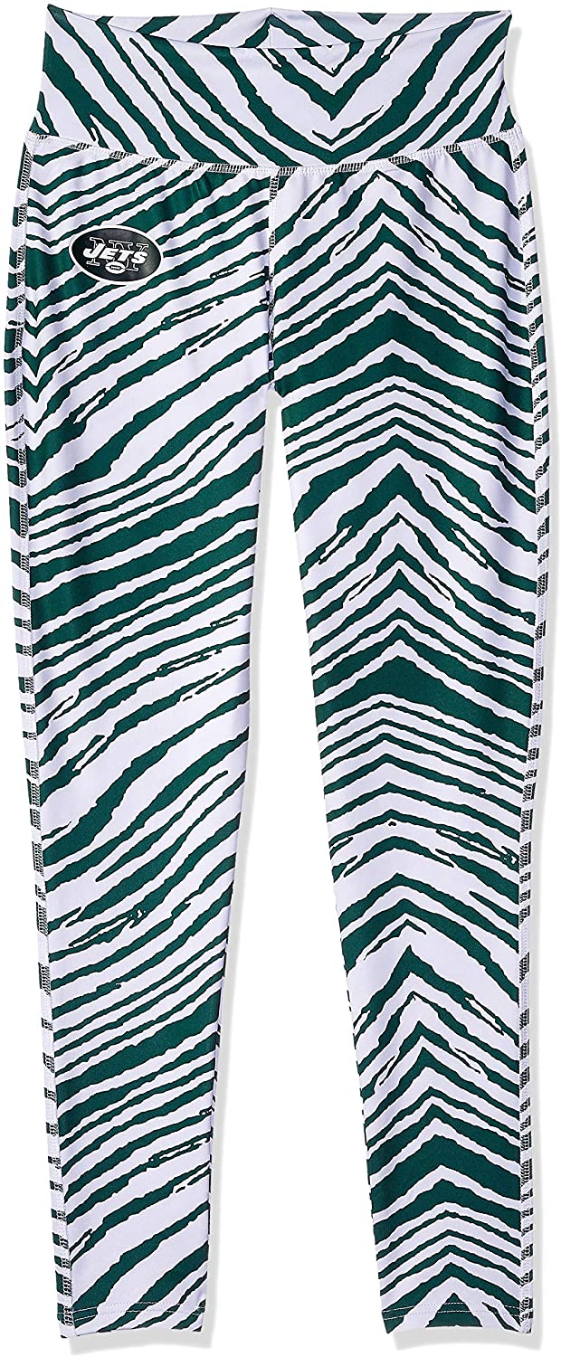Zubaz New York Jets NFL Women's Zebra Print Legging, Green - Image 2