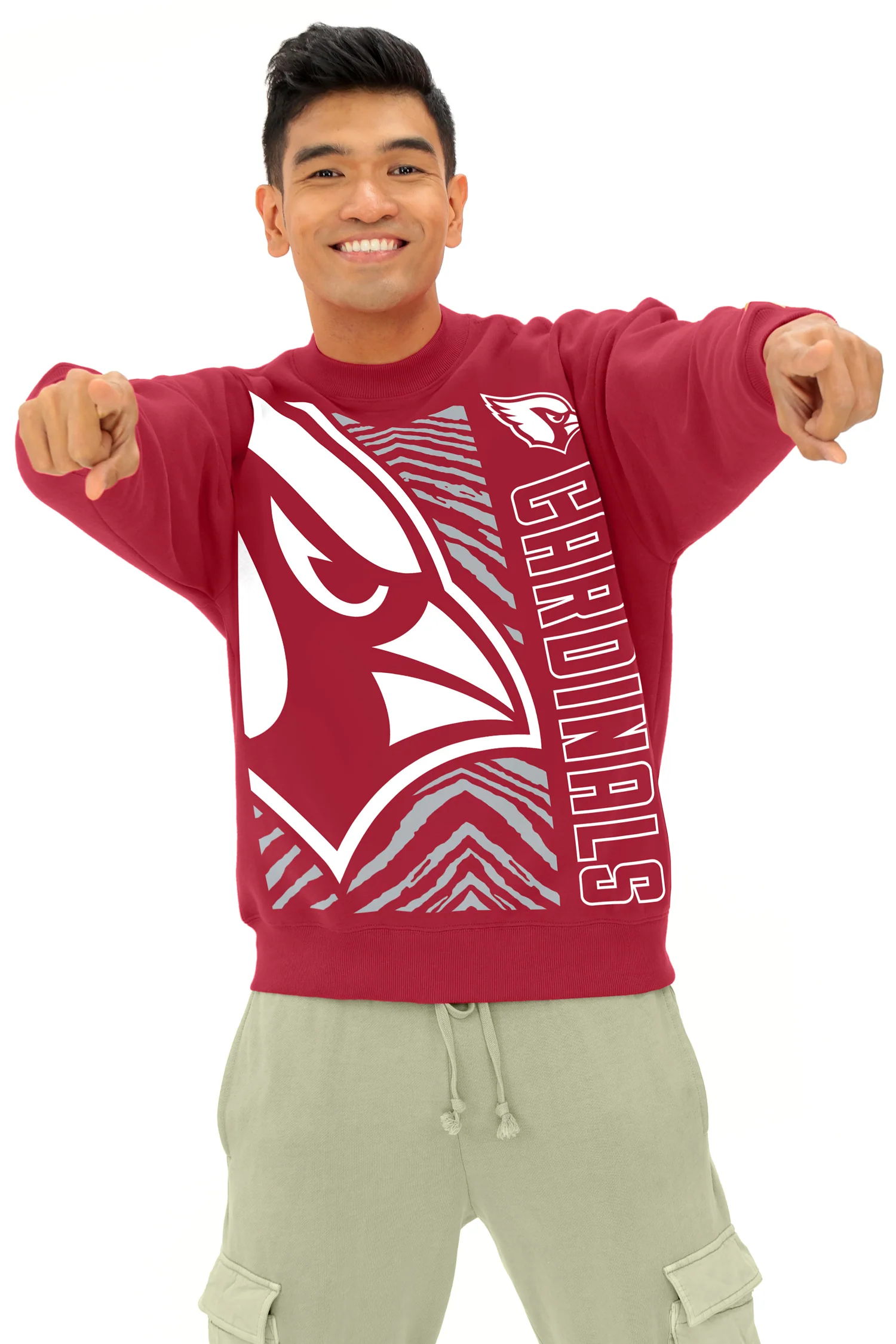 Zubaz NFL   90s Drop Shoulder Crewneck -MVP, ARIZONA CARDINALS - Image 4