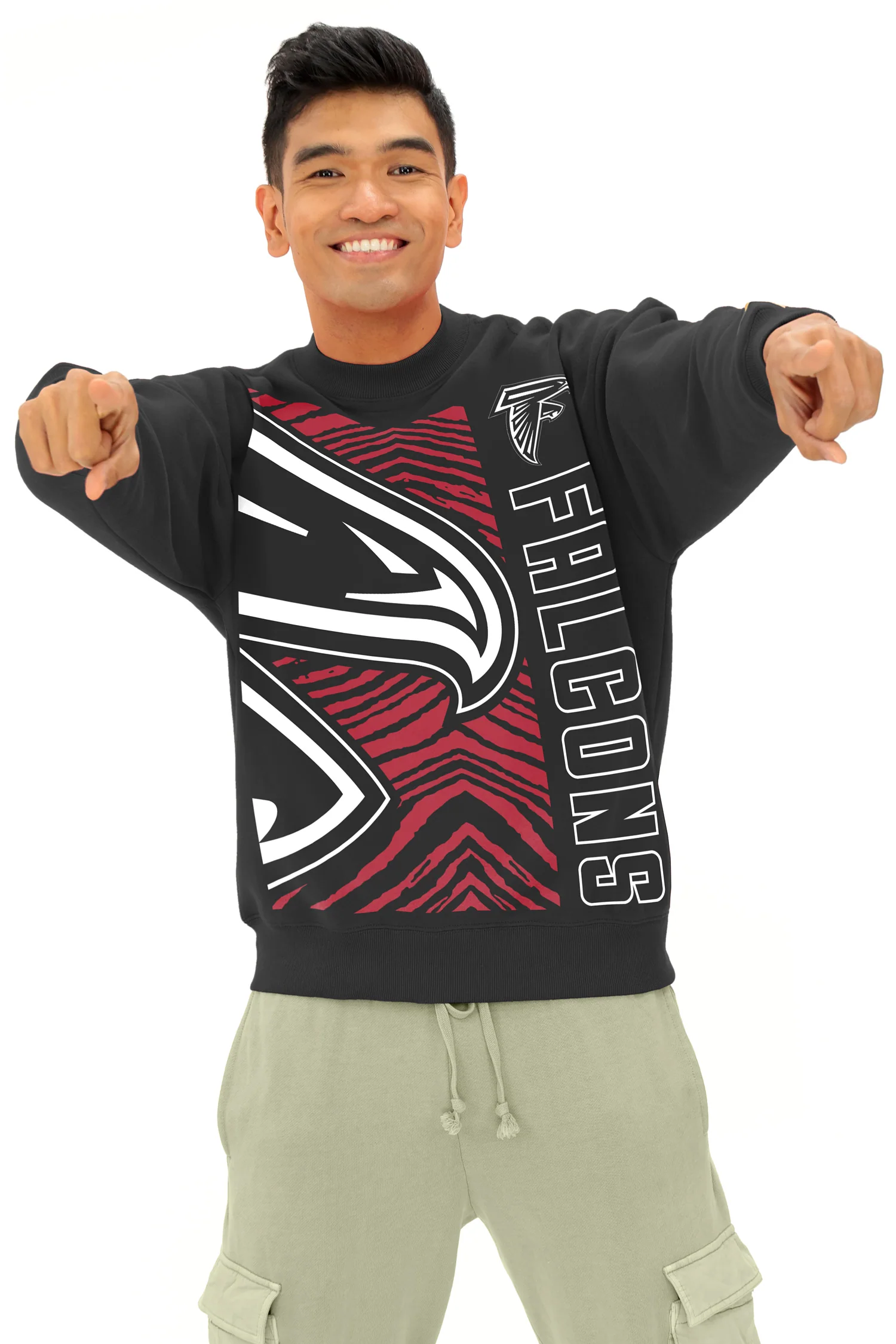 Zubaz NFL 90s Drop Shoulder Crewneck -MVP, ATLANTA FALCONS - Image 10