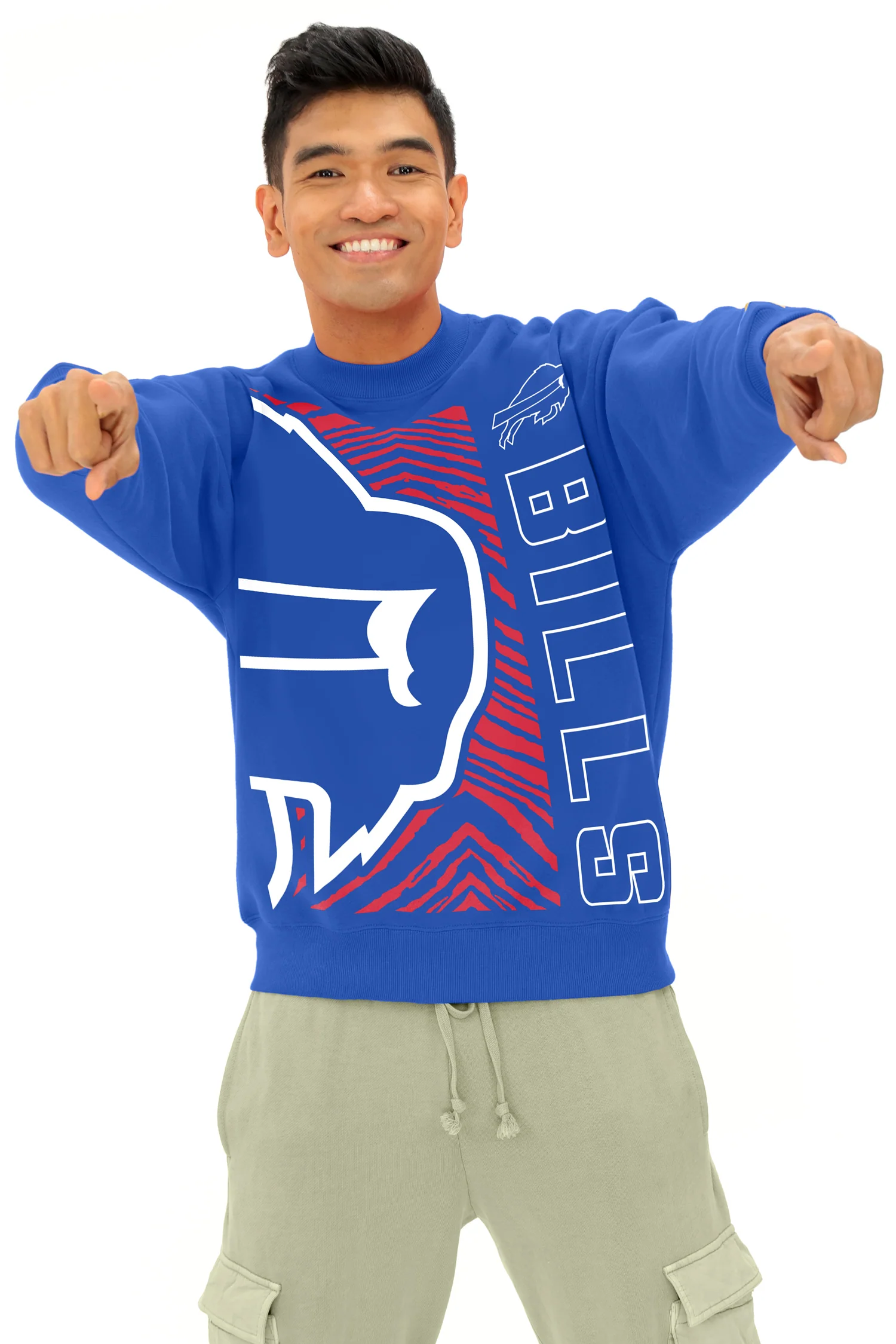 Zubaz NFL 90s Drop Shoulder Crewneck -MVP, BUFFALO BILLS - Image 10