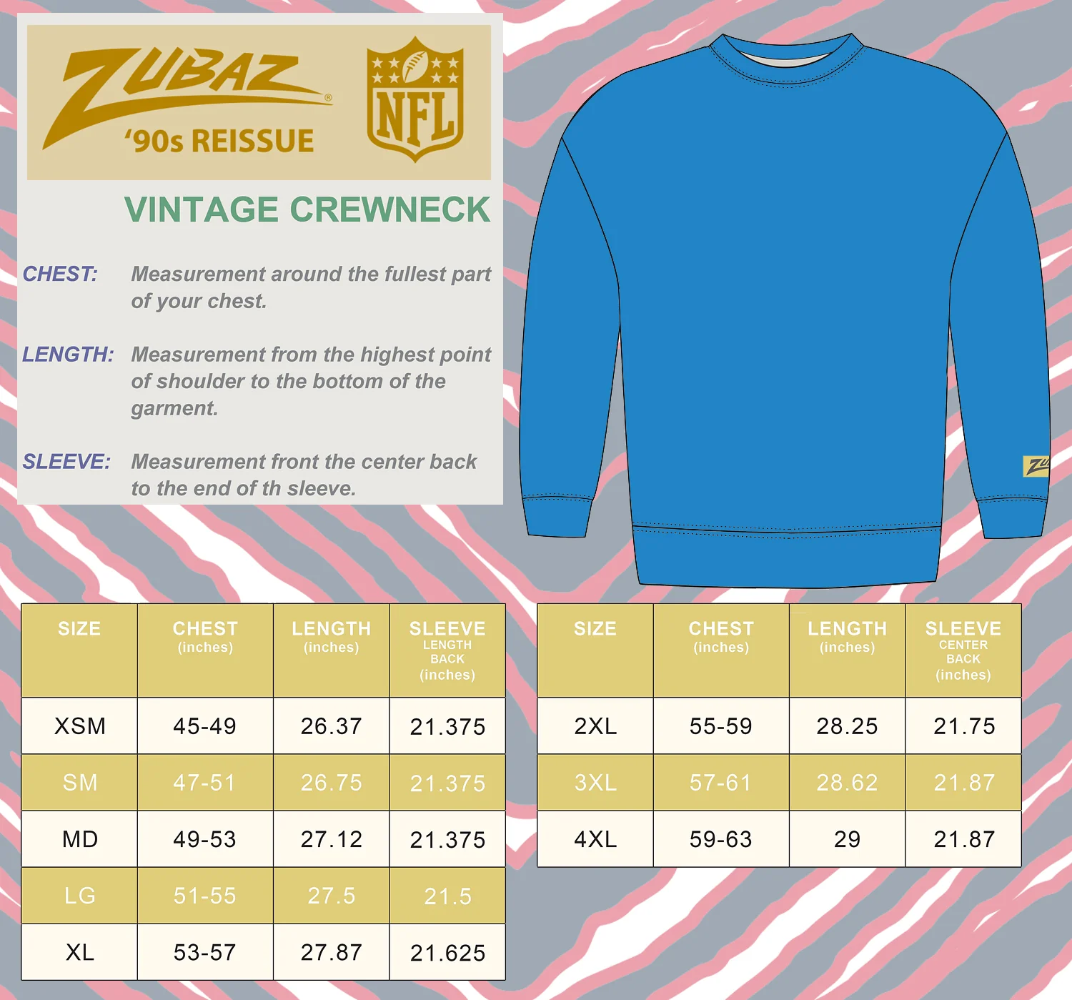Zubaz NFL 90s Drop Shoulder Crewneck -MVP, BUFFALO BILLS - Image 7