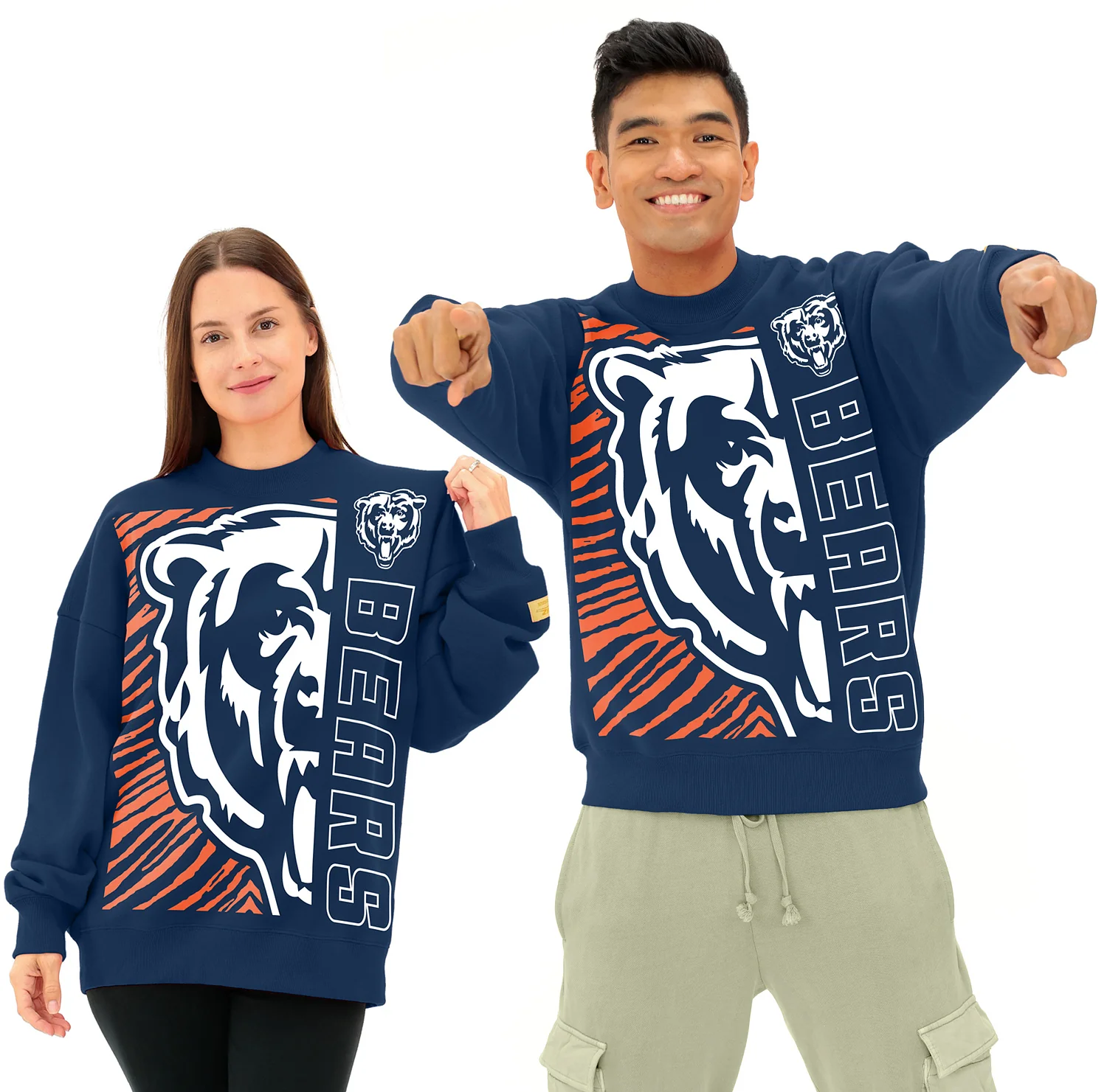 Zubaz NFL 90s Drop Shoulder Crewneck -MVP, CHICAGO BEARS - Image 14