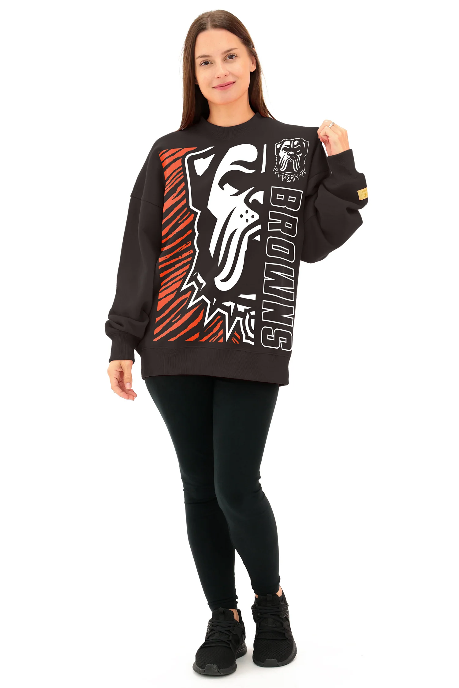 Zubaz NFL   90s Drop Shoulder Crewneck -MVP, CLEVELAND BROWNS - Image 8