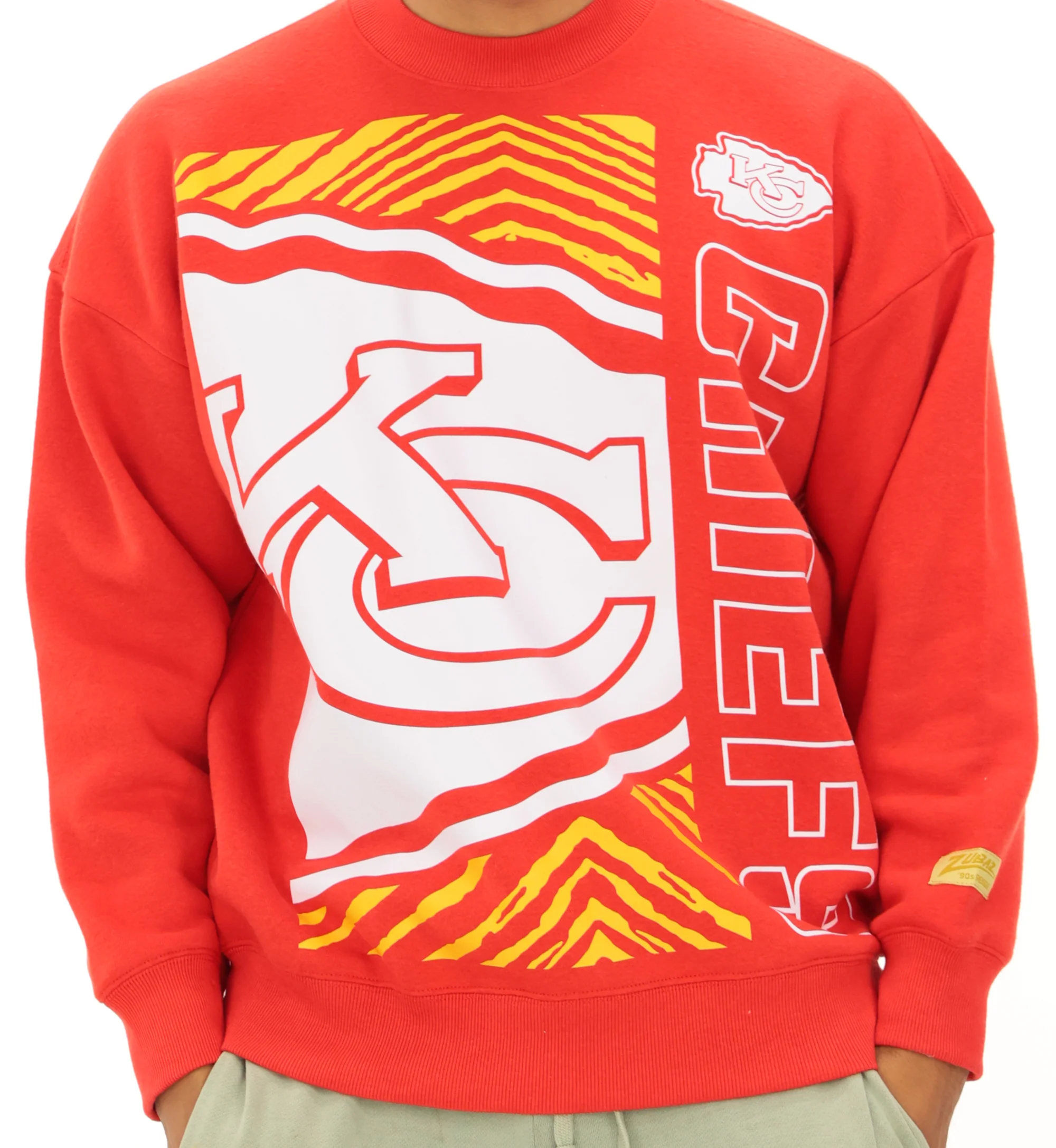 Zubaz NFL 90s Drop Shoulder Crewneck -MVP, KANSAS CITY CHIEFS - Image 13