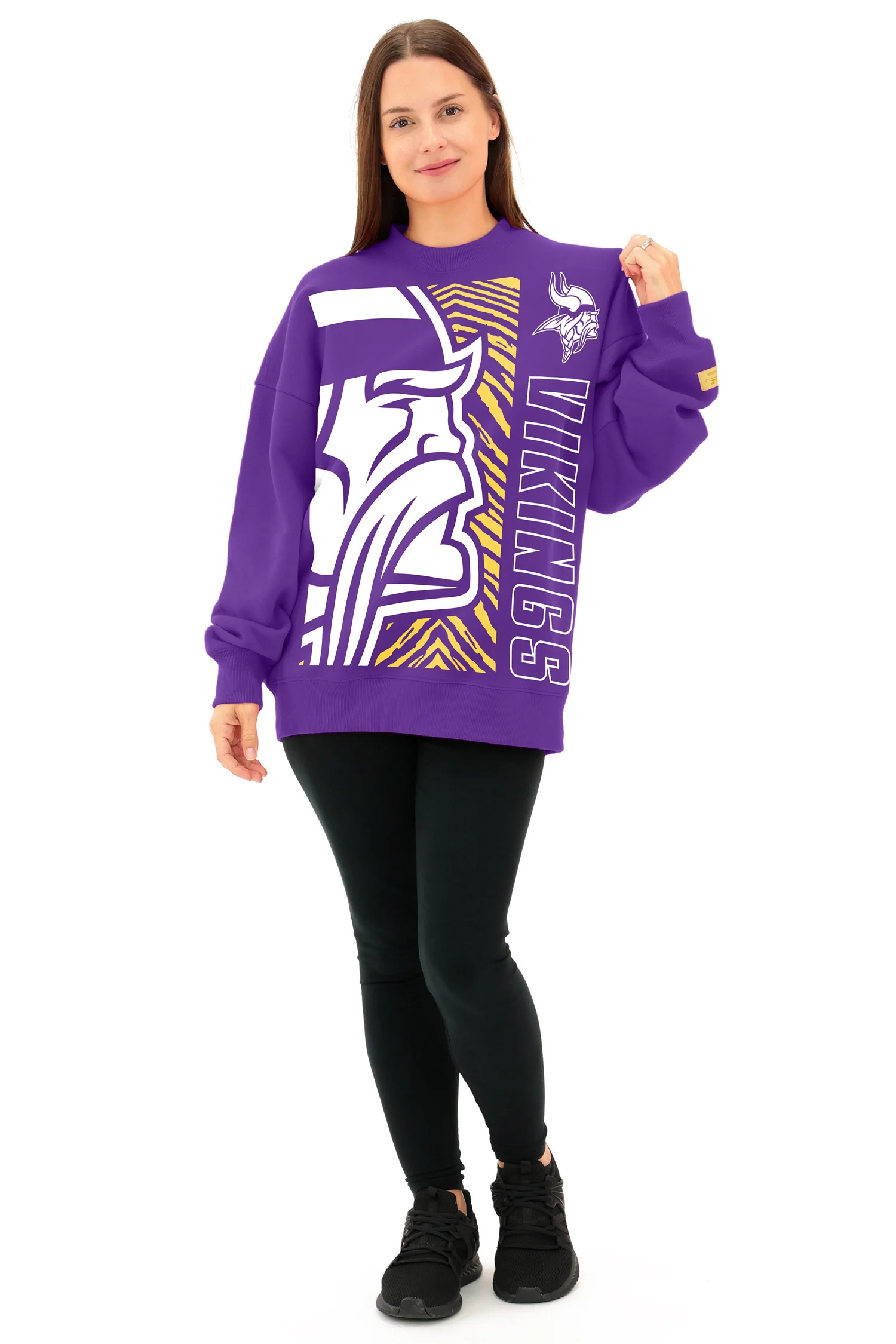 Zubaz NFL 90s Drop Shoulder Crewneck -MVP, MINNESOTA VIKINGS - Image 8
