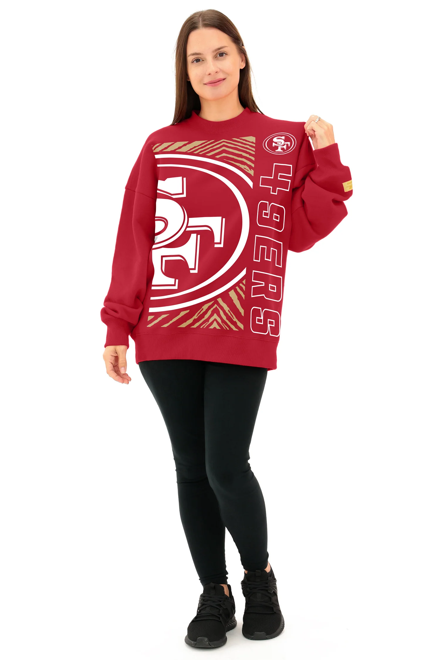 Zubaz NFL   90s Drop Shoulder Crewneck -MVP, SAN FRANCISCO 49ERS - Image 2