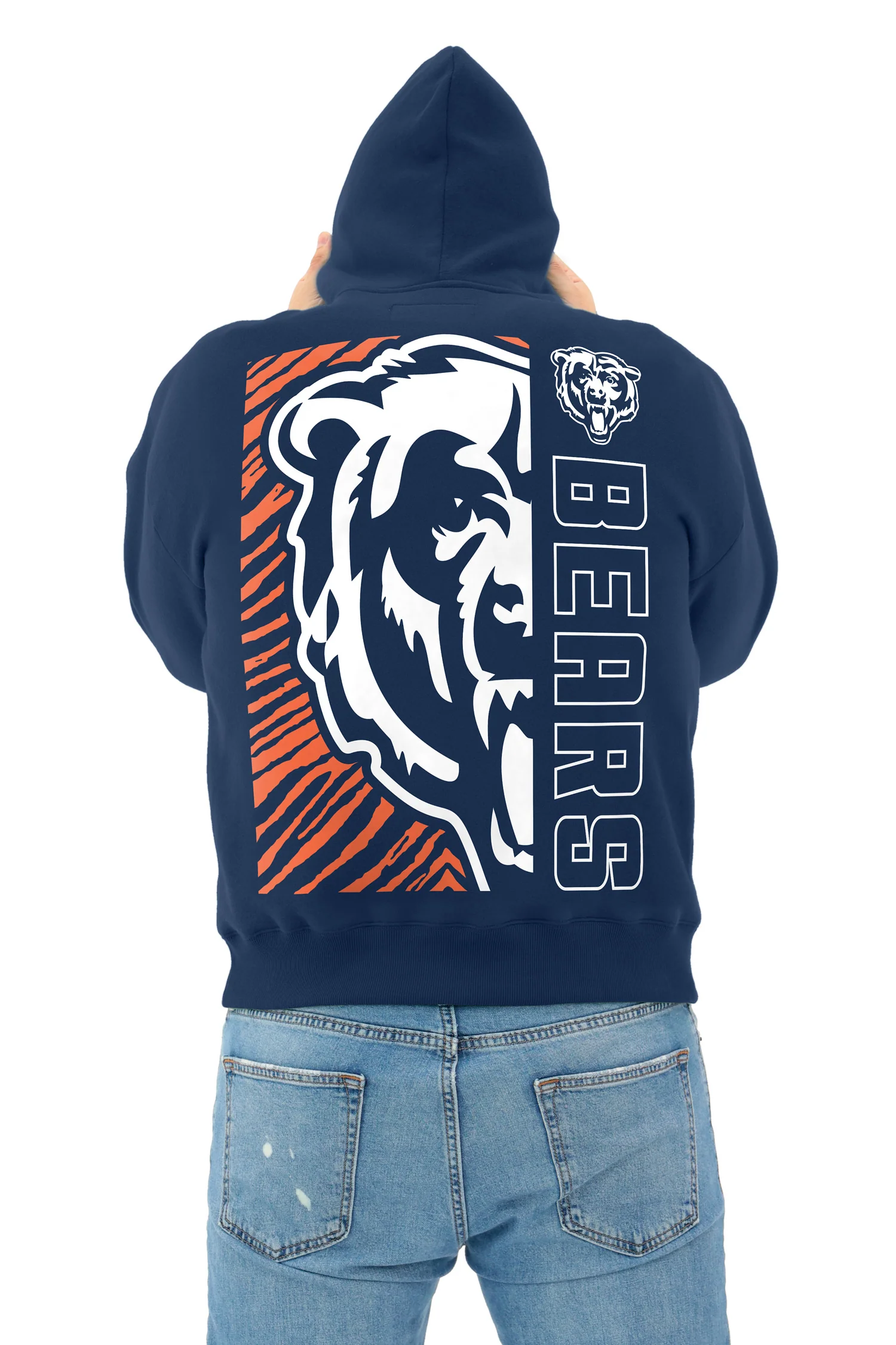 Zubaz NFL 90s Drop Shoulder Hoodie -MVP, CHICAGO BEARS - Image 10