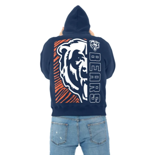 Zubaz NFL 90s Drop Shoulder Hoodie -MVP, CHICAGO BEARS - Image 5
